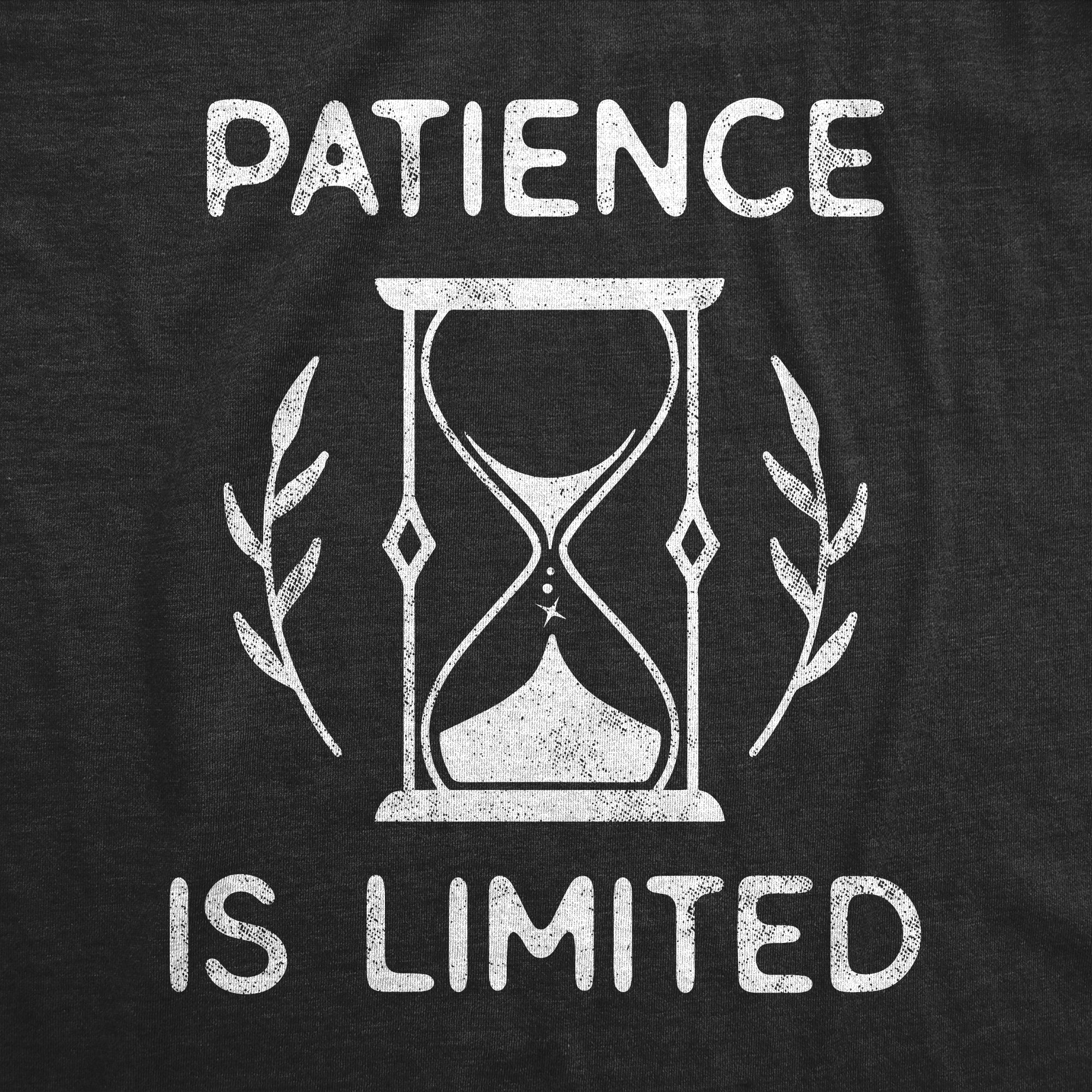 Funny Heather Black Patience Is Limited Mens T Shirt Nerdy Sarcastic Toilet Tee