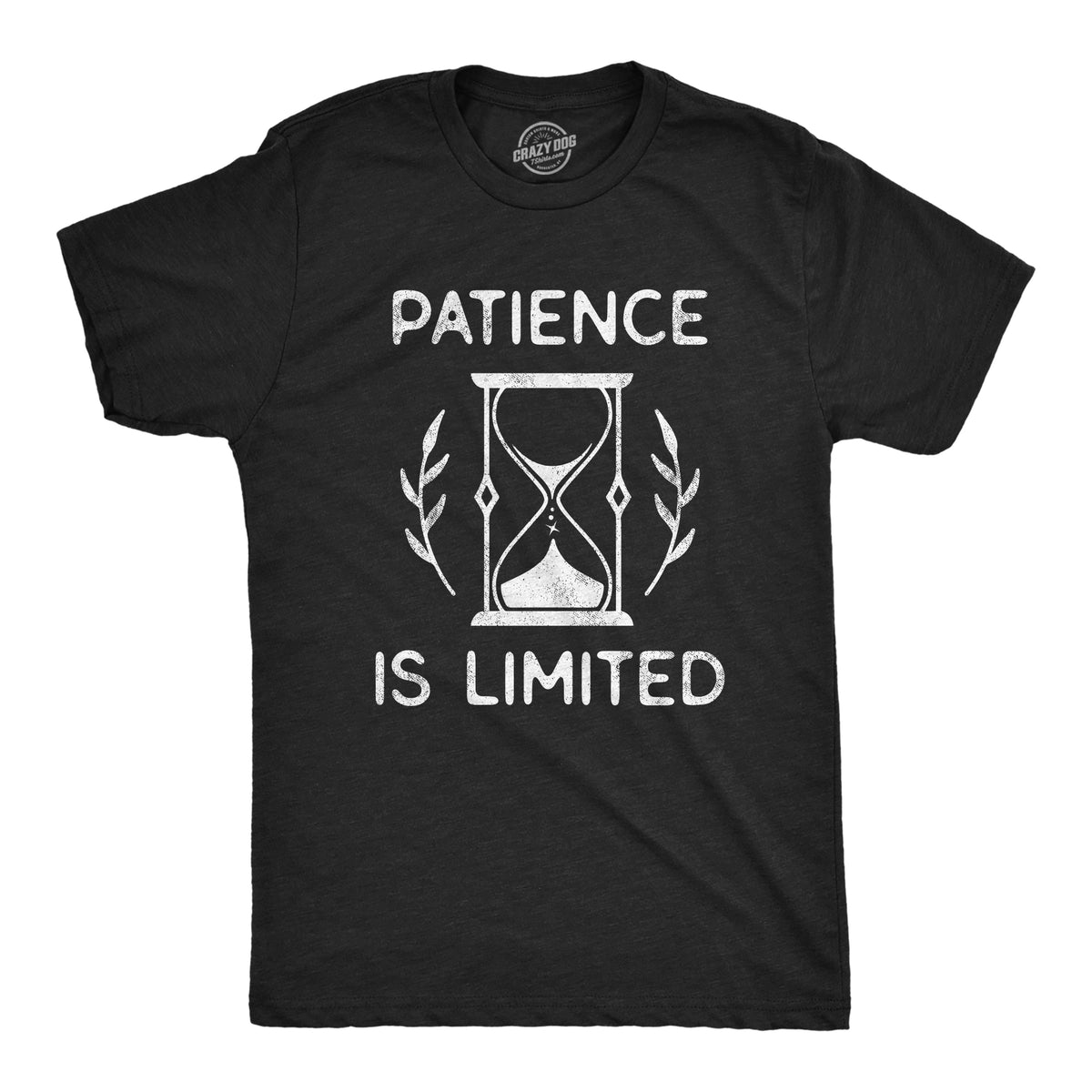Funny Heather Black Patience Is Limited Mens T Shirt Nerdy Sarcastic Toilet Tee