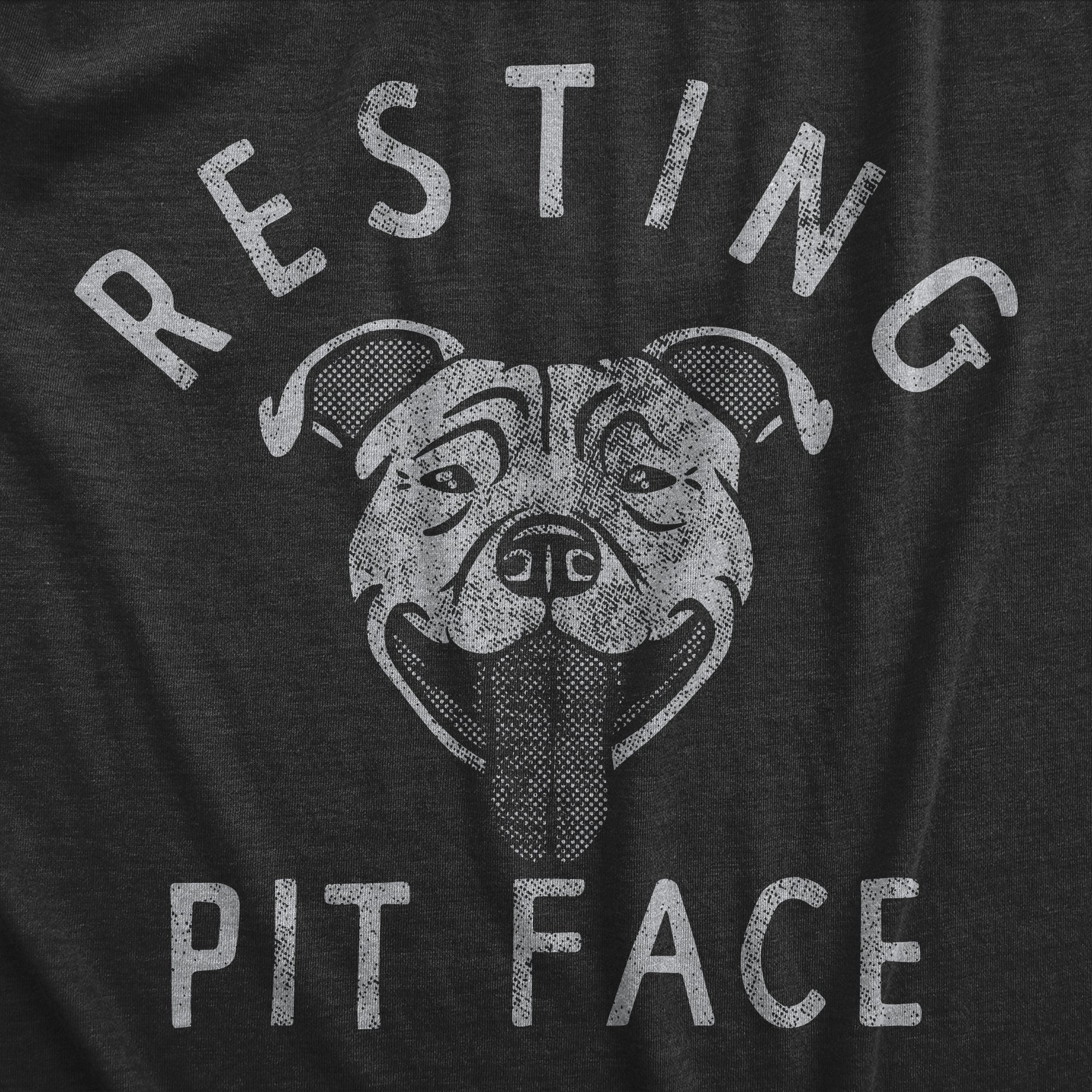 Funny Heather Black Resting Pit Face Womens T Shirt Nerdy Dog Dog Tee