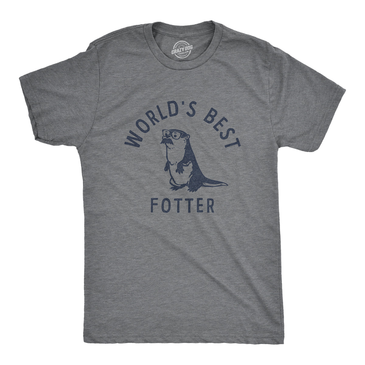 Funny Dark Heather Grey Worlds Best Fotter Mens T Shirt Nerdy Father&#39;s Day animal Tee
