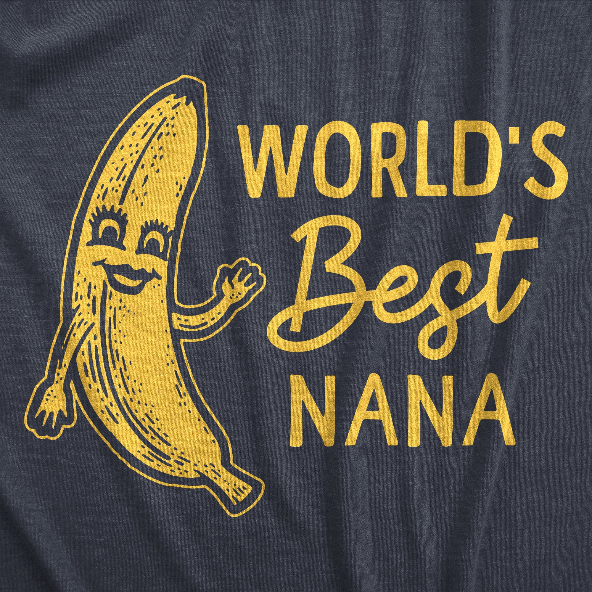 Funny Heather Navy Worlds Best Nana Womens T Shirt Nerdy food Tee
