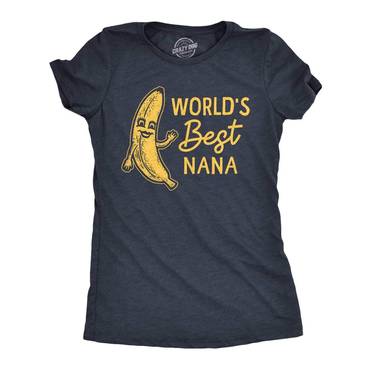 Funny Heather Navy Worlds Best Nana Womens T Shirt Nerdy food Tee