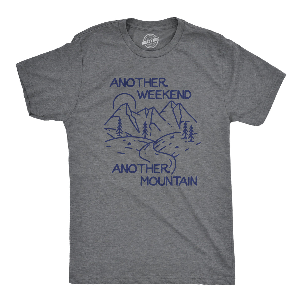 Funny Dark Heather Grey - WEEKEND Another Weekend Another Mountain Mens T Shirt Nerdy Camping Tee
