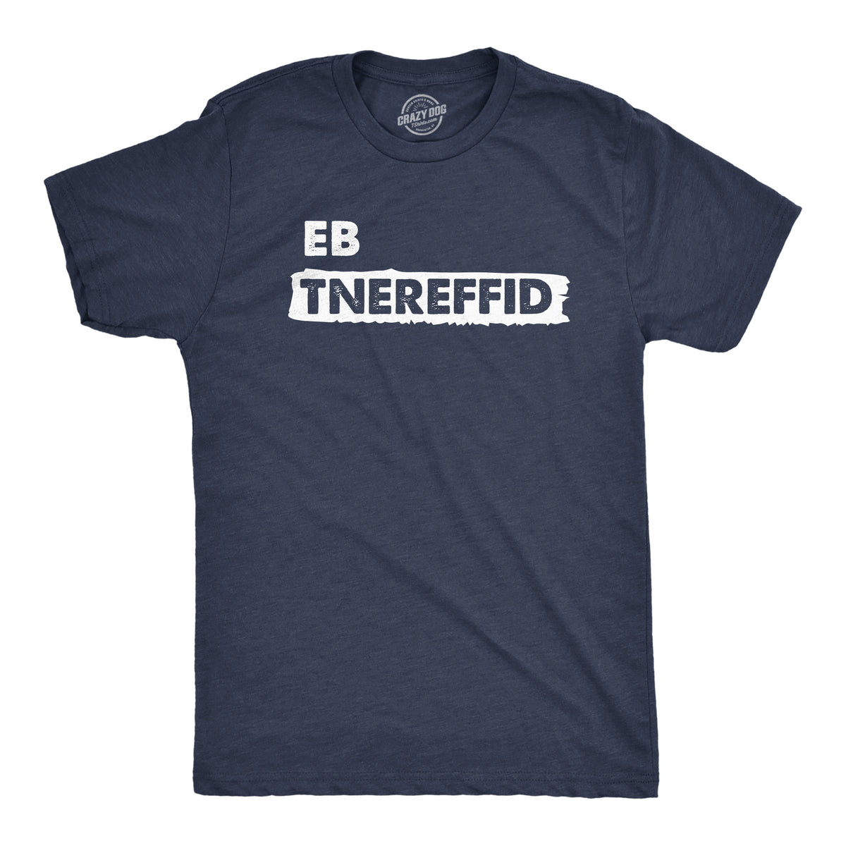 Funny Heather Navy - DIFFERENT Be Different Backwards Mens T Shirt Nerdy Sarcastic Tee
