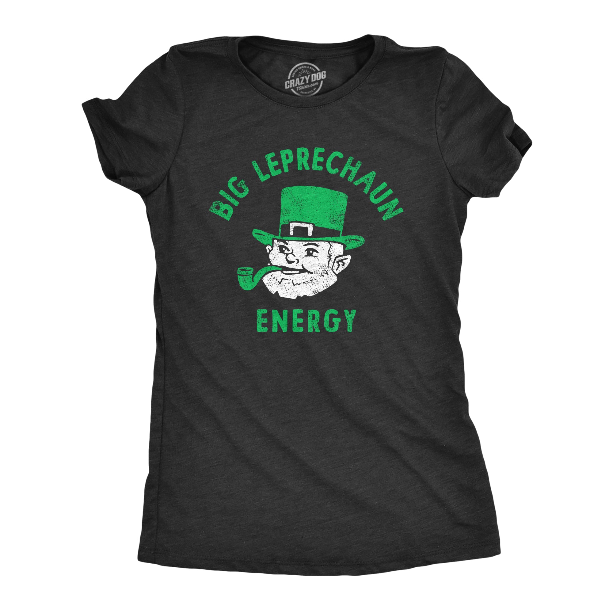 Funny Heather Black - ENERGY Big Leprechaun Energy Womens T Shirt Nerdy Saint Patrick's Day Tee