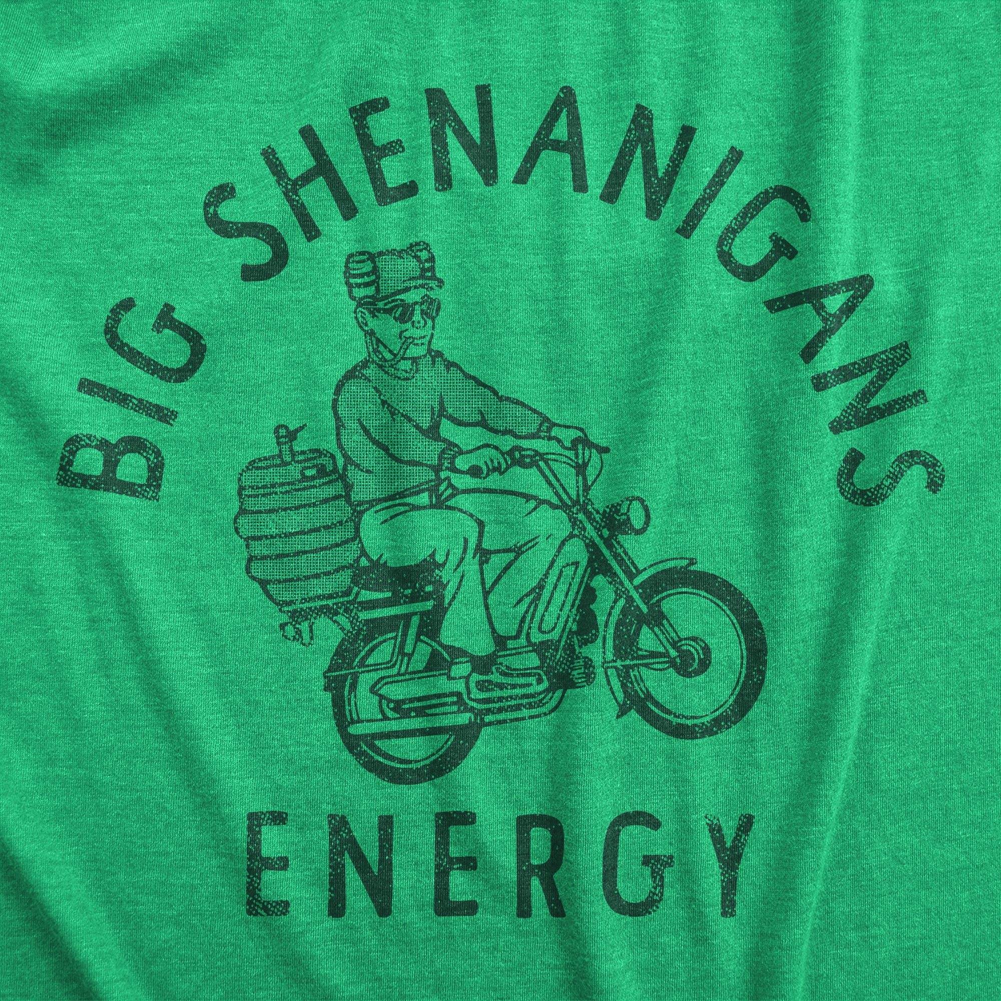 Funny Heather Green - ENERGY Big Shenanigans Energy Mens T Shirt Nerdy Saint Patrick's Day Drinking Tee