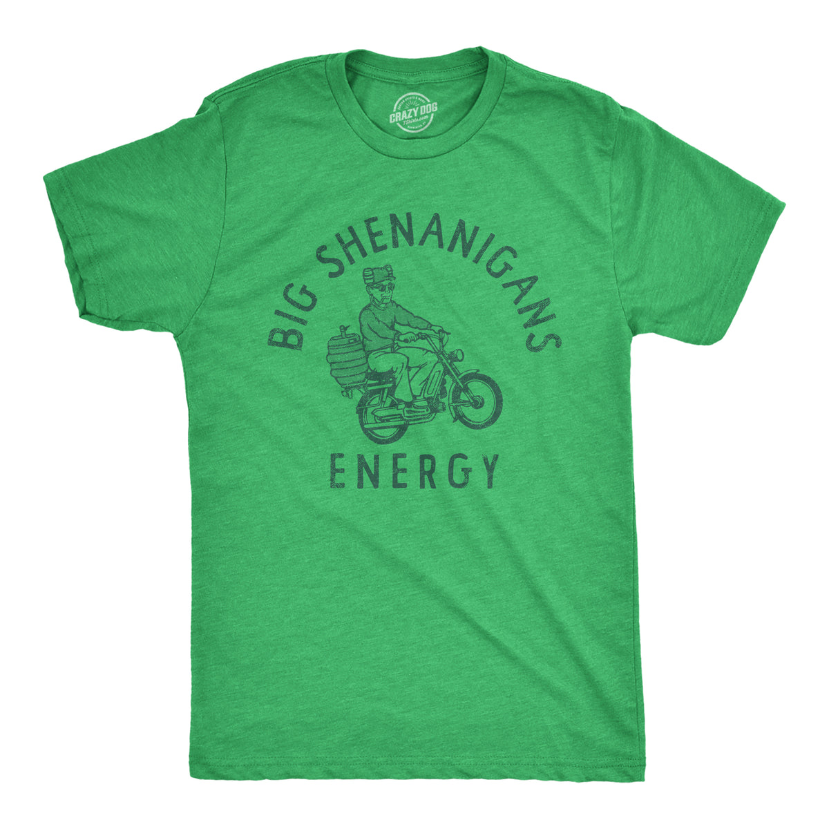 Funny Heather Green - ENERGY Big Shenanigans Energy Mens T Shirt Nerdy Saint Patrick&#39;s Day Drinking Tee