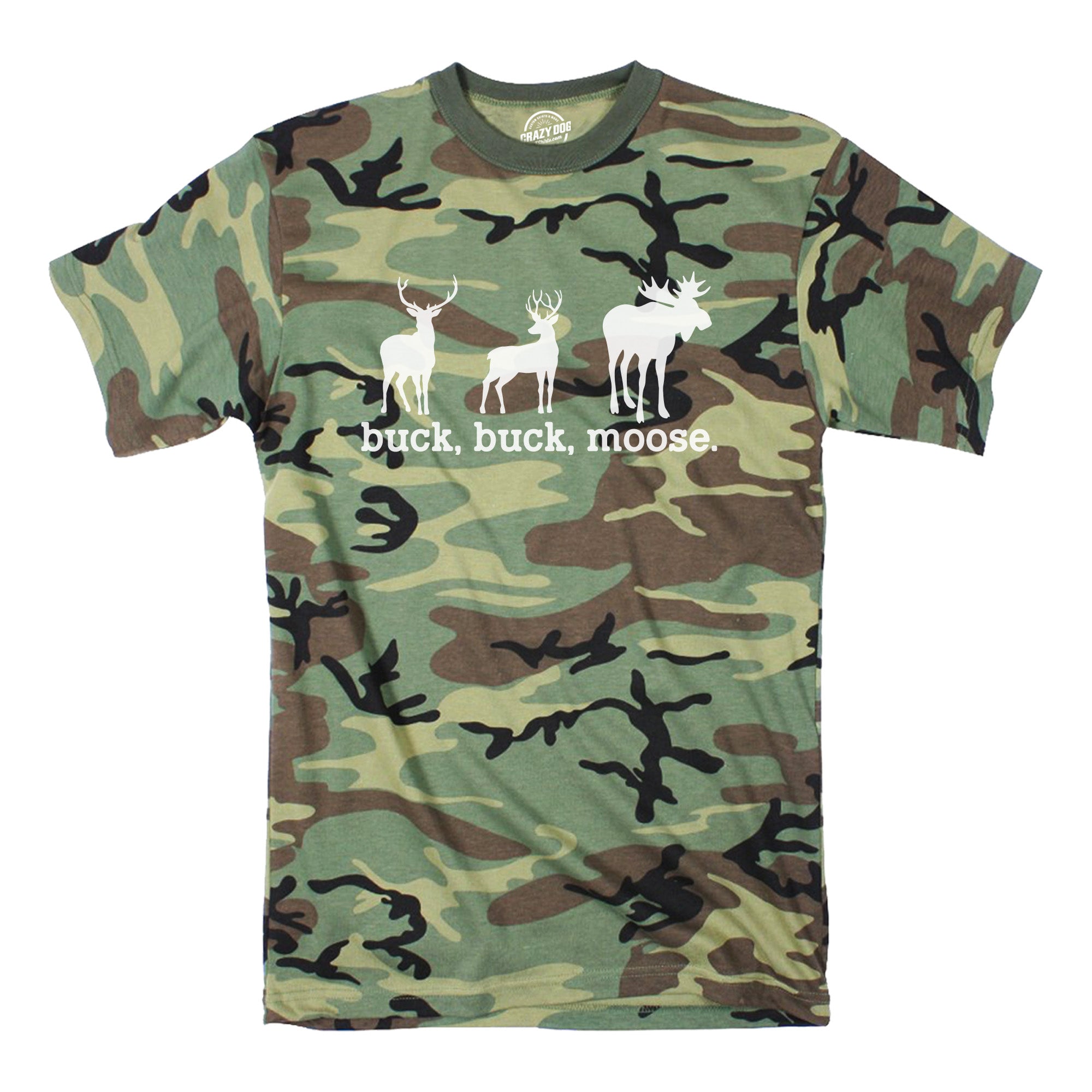 Funny Camo - MOOSE Buck Buck Moose Mens T Shirt Nerdy Hunting Animal Sarcastic Tee