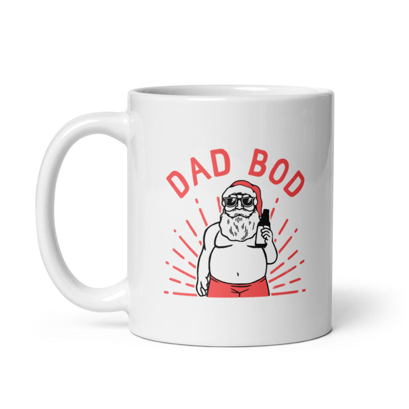 Funny White Dad Bod Santa Coffee Mug Nerdy Christmas Drinking Tee