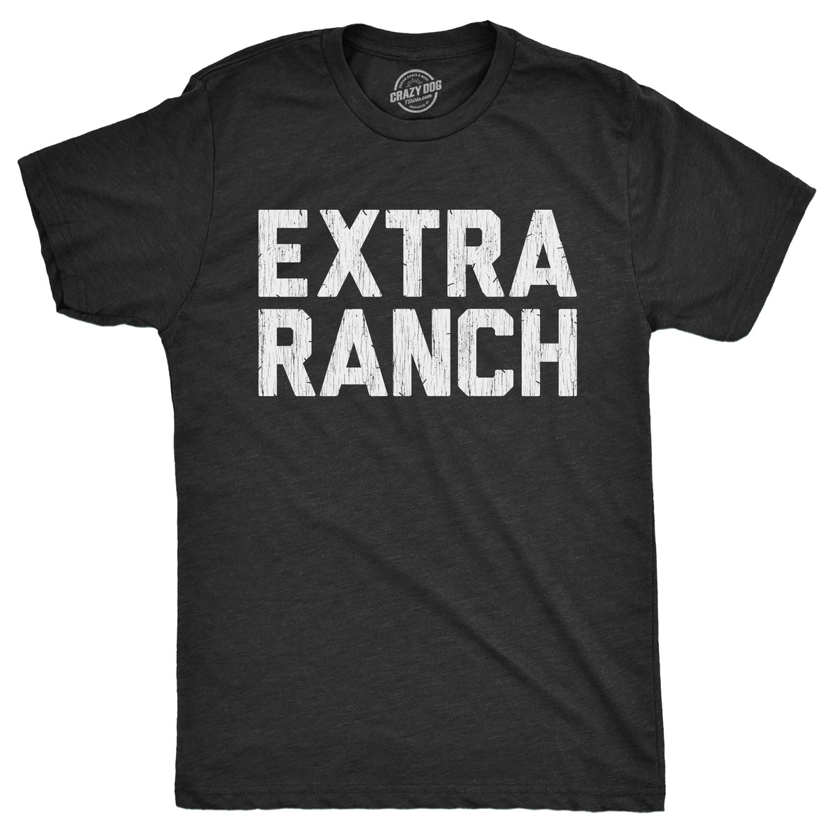 Funny Heather Black - RANCH Extra Ranch Mens T Shirt Nerdy Food Tee