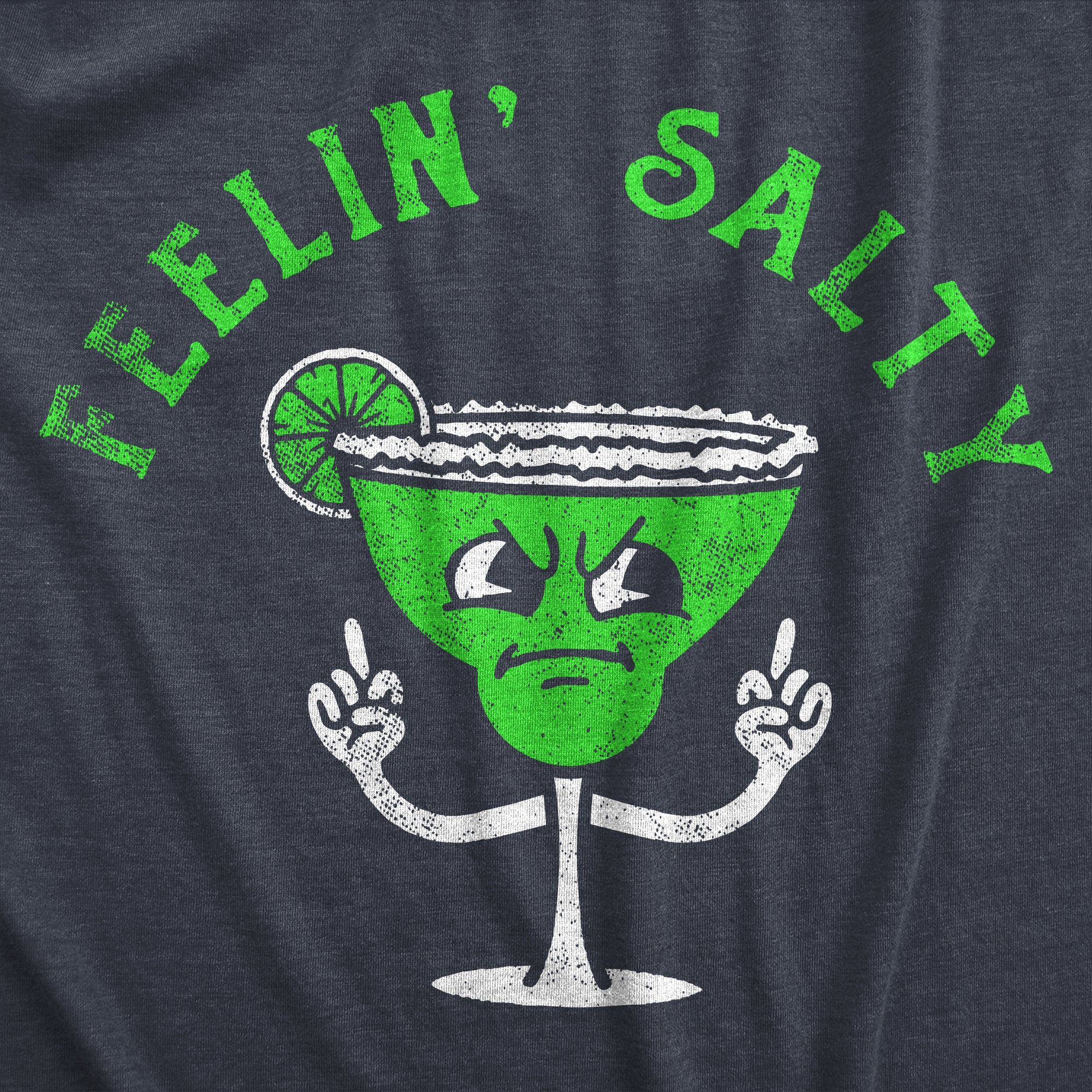 Funny Heather Navy - SALTY Feelin Salty Womens T Shirt Nerdy Drinking sarcastic Tee