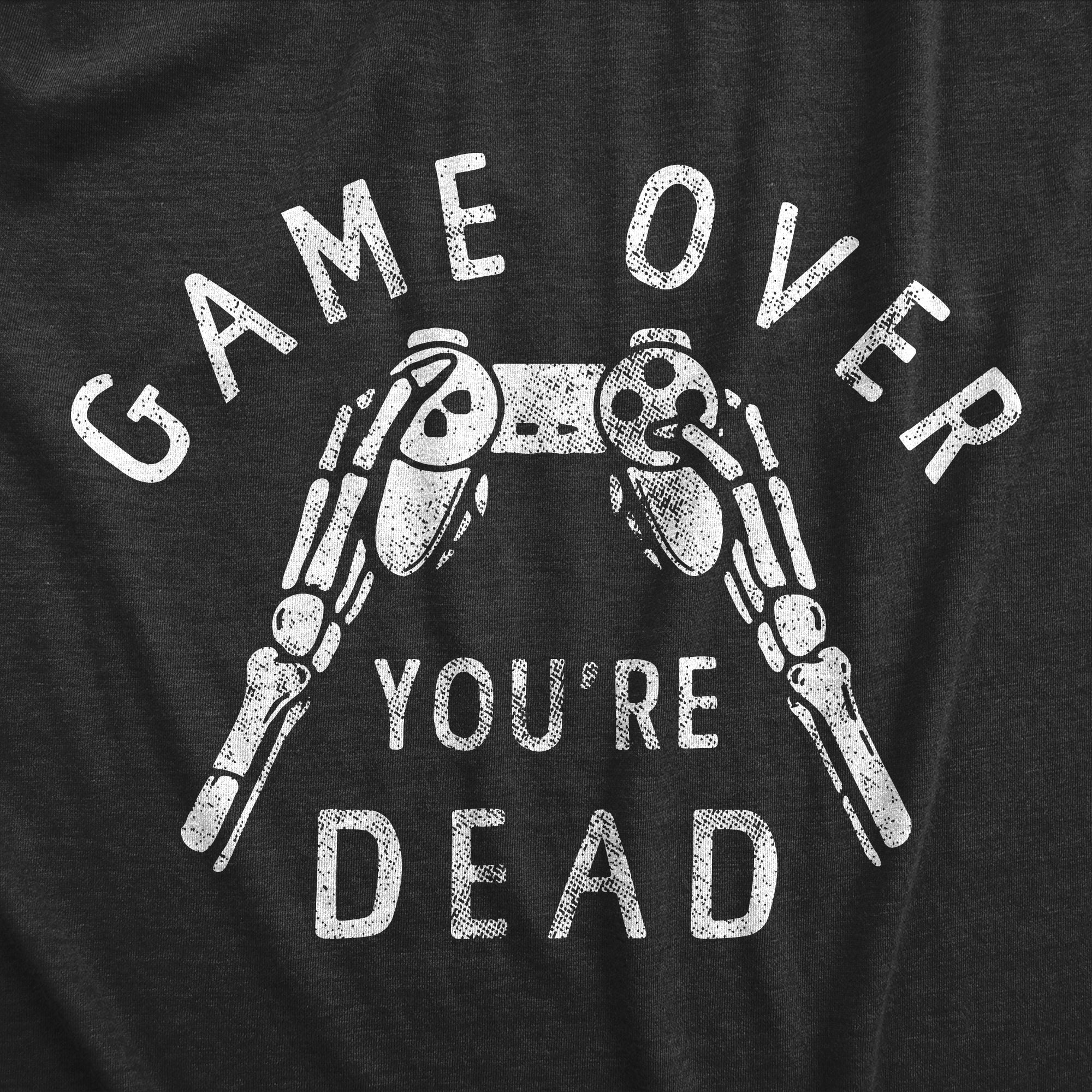 Funny Heather Black - GAMEOVER Game Over Youre Dead Womens T Shirt Nerdy Video Games Tee