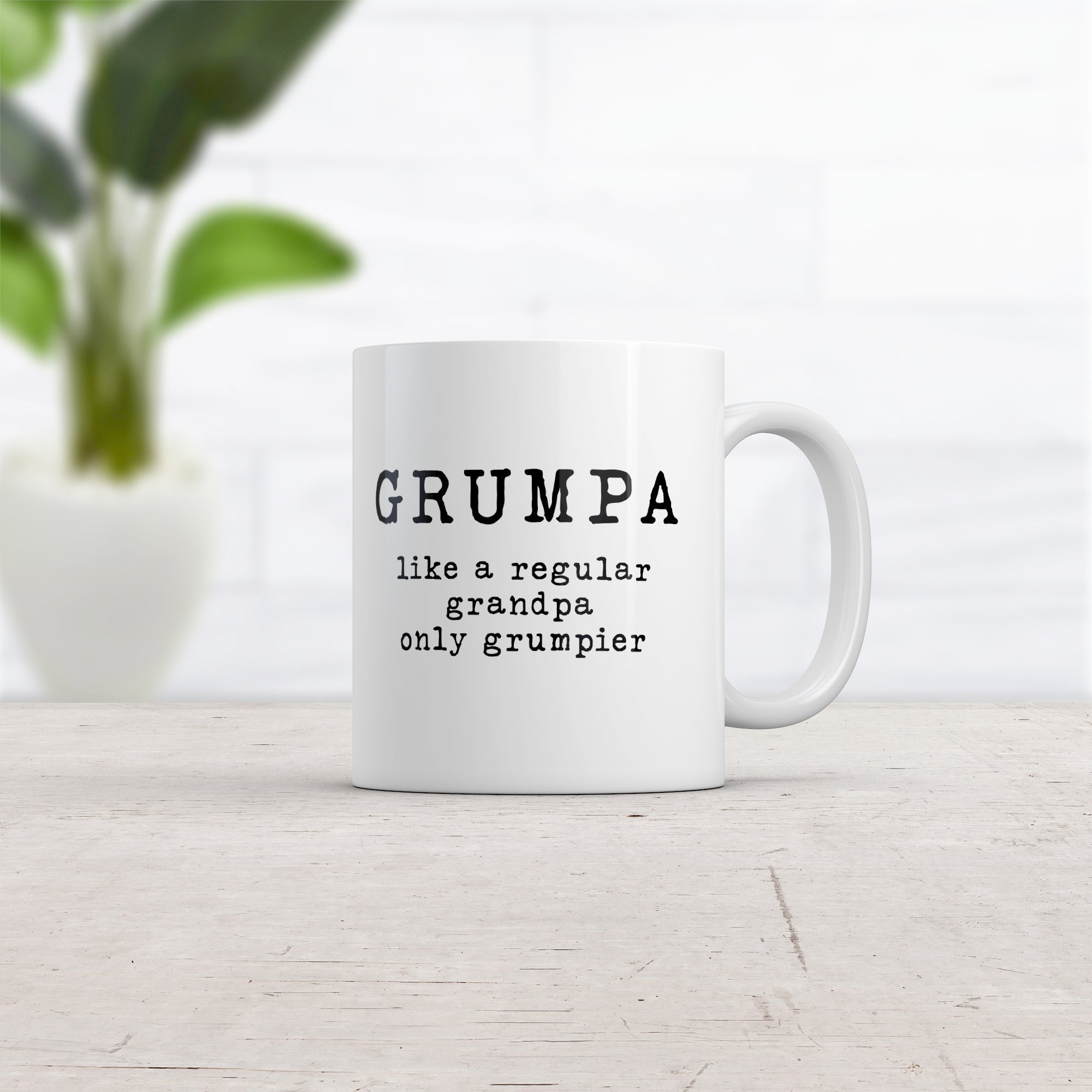 Funny White Grumpa Like Regular Grandpa Only Grumpier Coffee Mug Nerdy Grandfather Tee