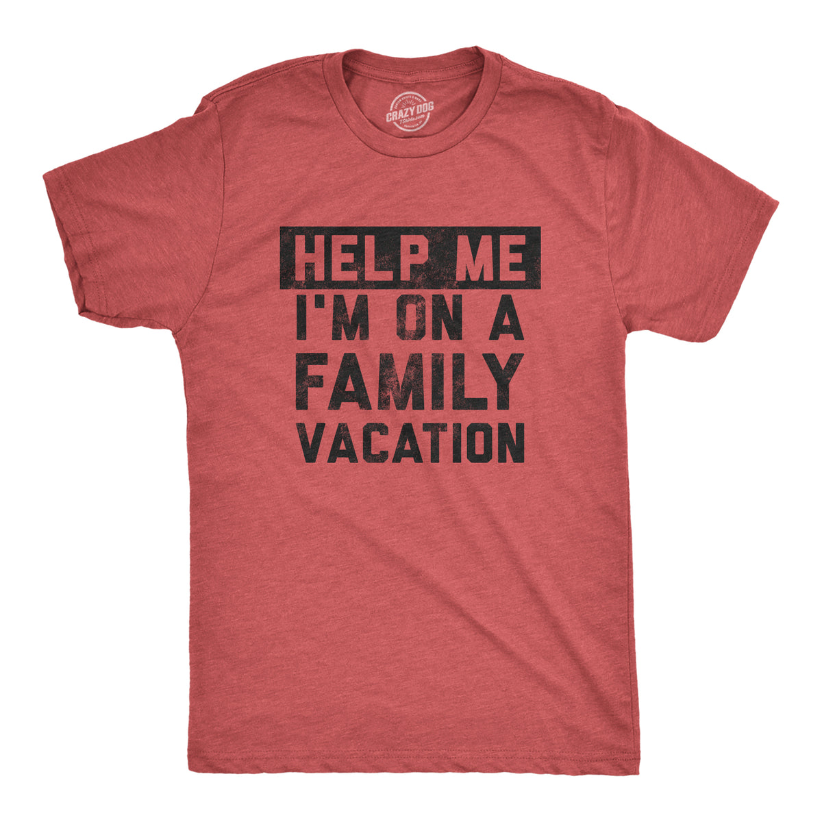 Funny Heather Red - VACATION Help Me Im On A Family Vacation Mens T Shirt Nerdy Vacation Sarcastic Tee
