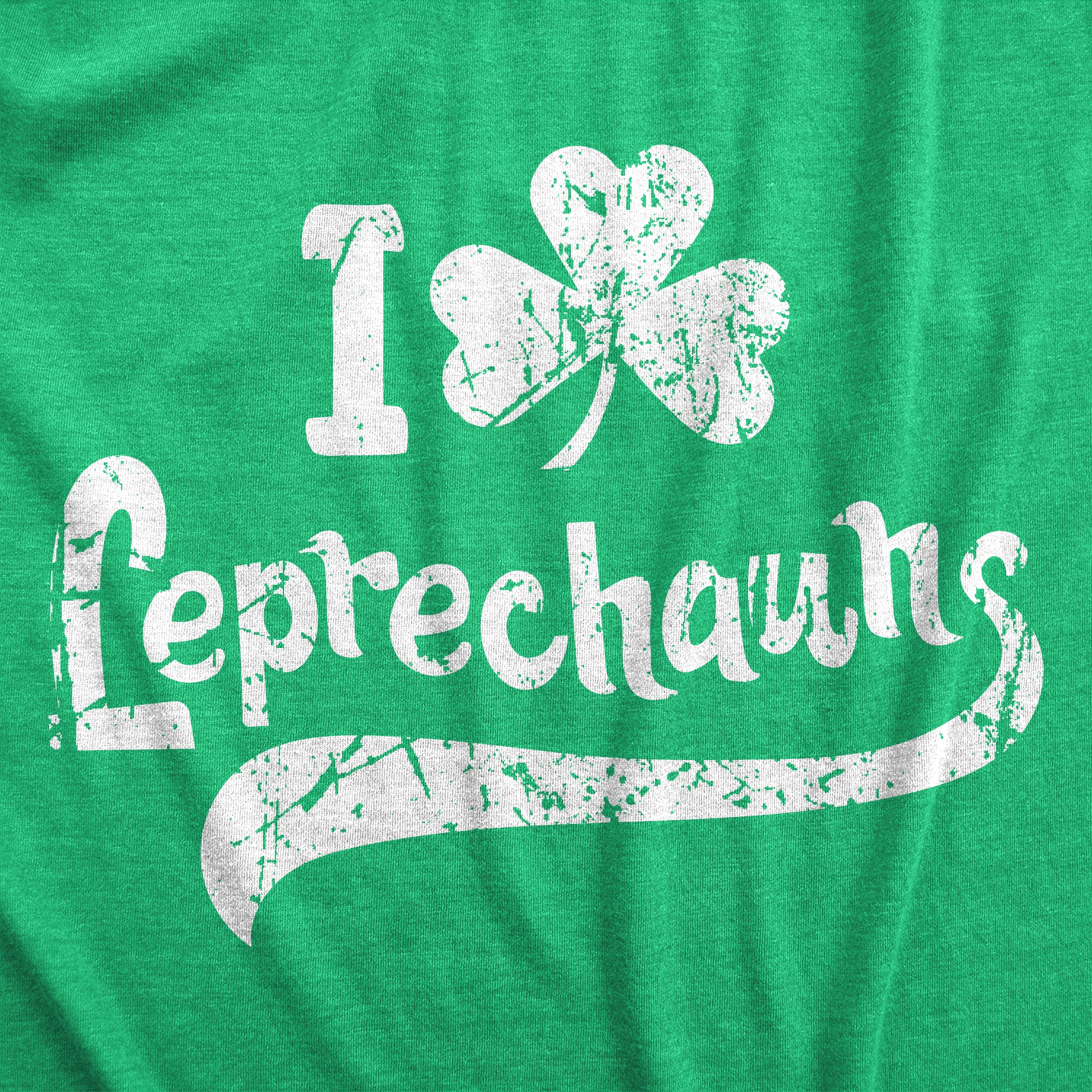 Funny Heather Green I Clover Leprechauns Womens T Shirt Nerdy Saint Patrick's Day Tee
