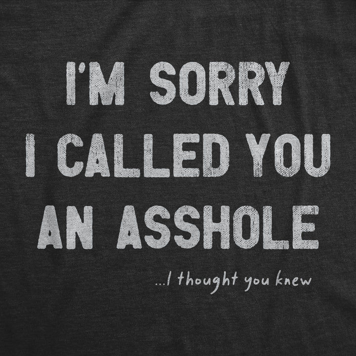 Im Sorry I Called You An Asshole Men's T Shirt