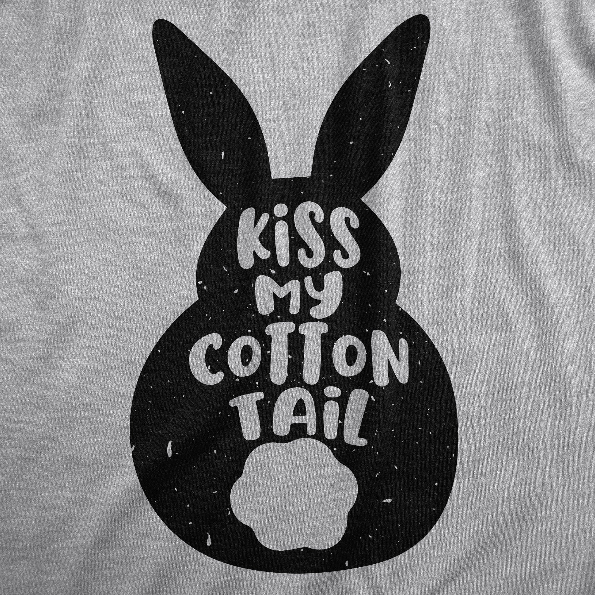 Funny Light Heather Grey - KISS Kiss My Cotton Tail Mens T Shirt Nerdy Easter Sarcastic Tee