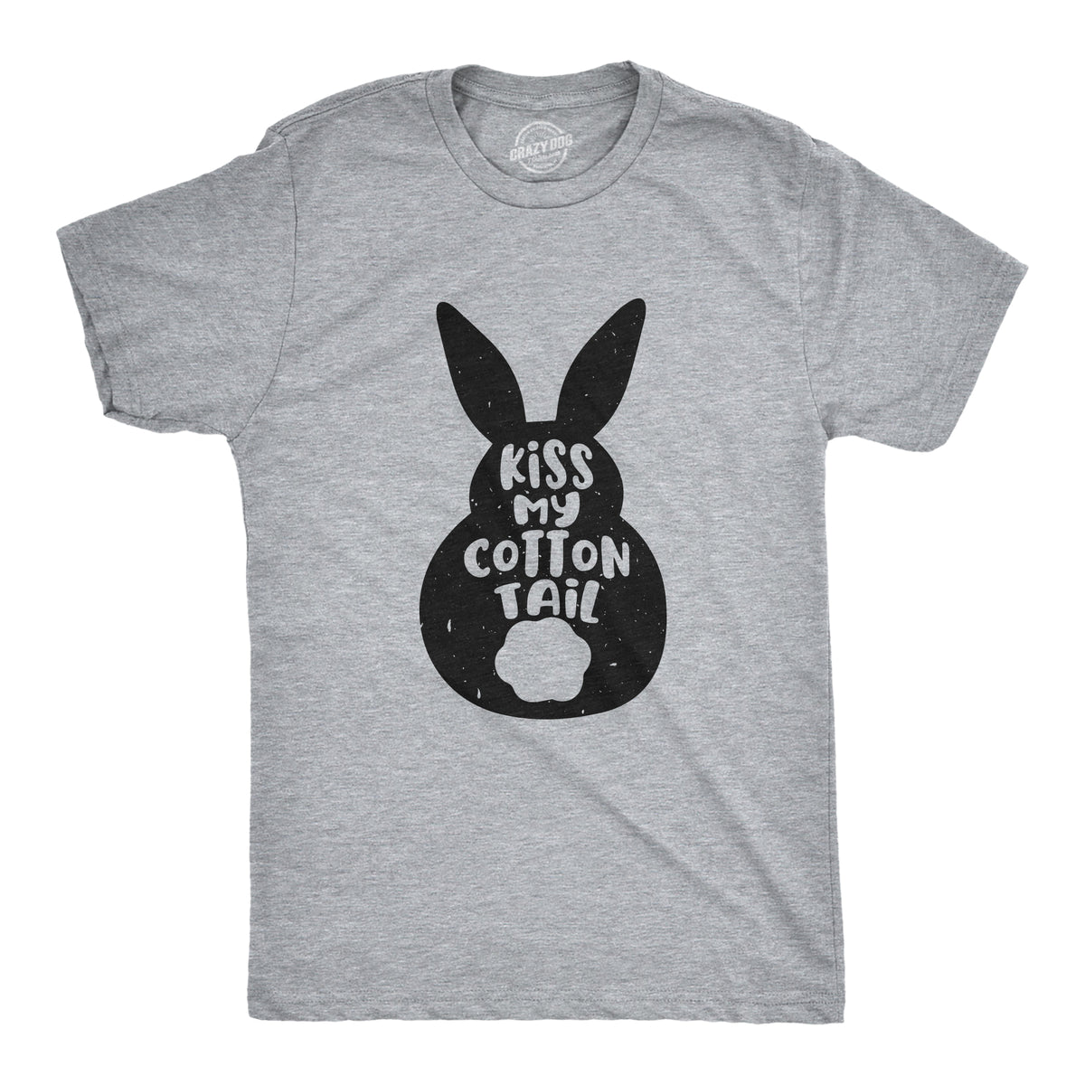 Funny Light Heather Grey - KISS Kiss My Cotton Tail Mens T Shirt Nerdy Easter Sarcastic Tee