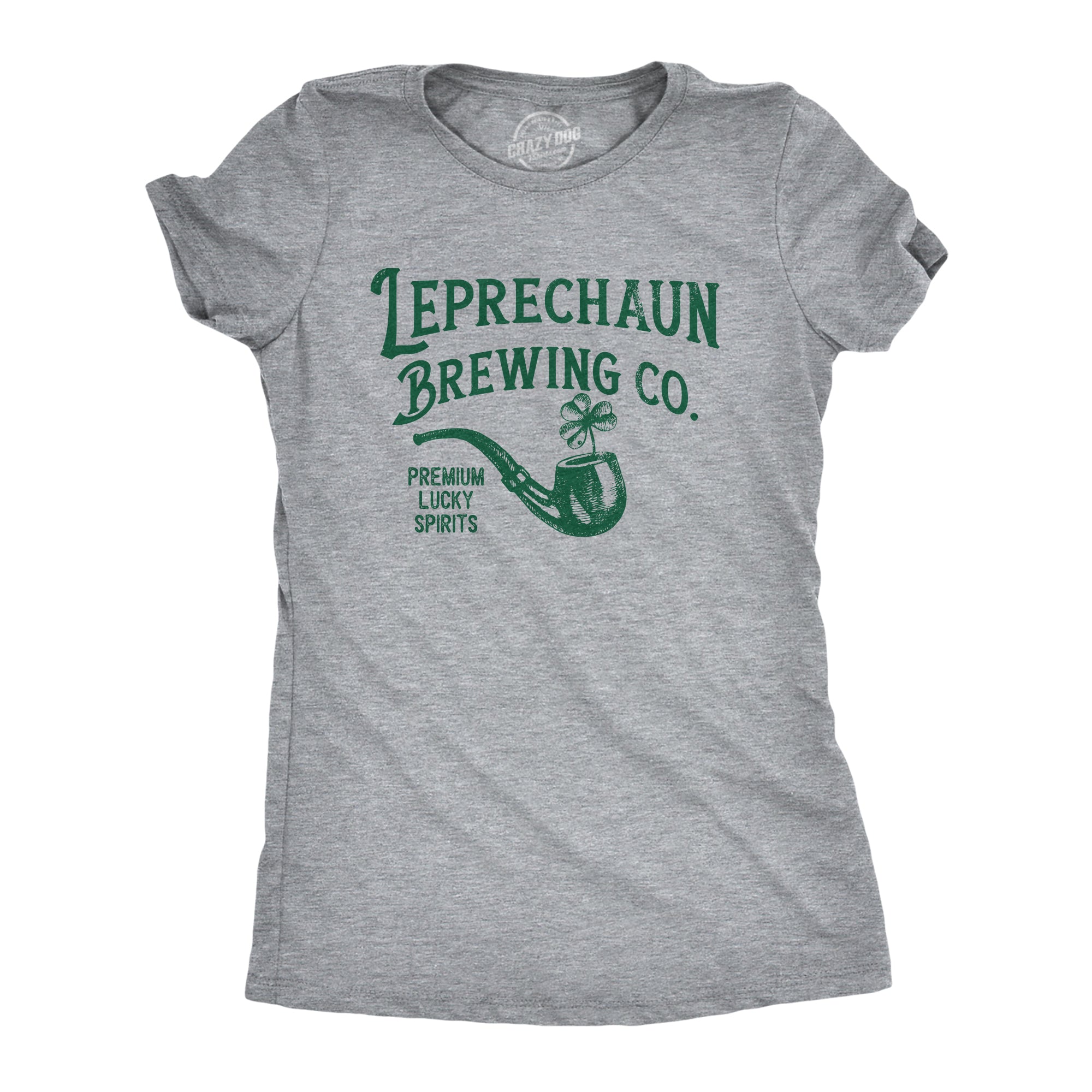 Funny Light Heather Grey - BREWING Leprechaun Brewing Co Womens T Shirt Nerdy Saint Patrick's Day Drinking Tee