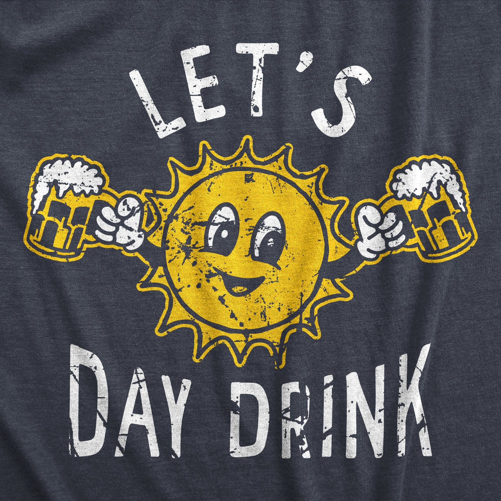 Funny Heather Navy - DAYDRINK Lets Day Drink Mens T Shirt Nerdy Drinking Tee