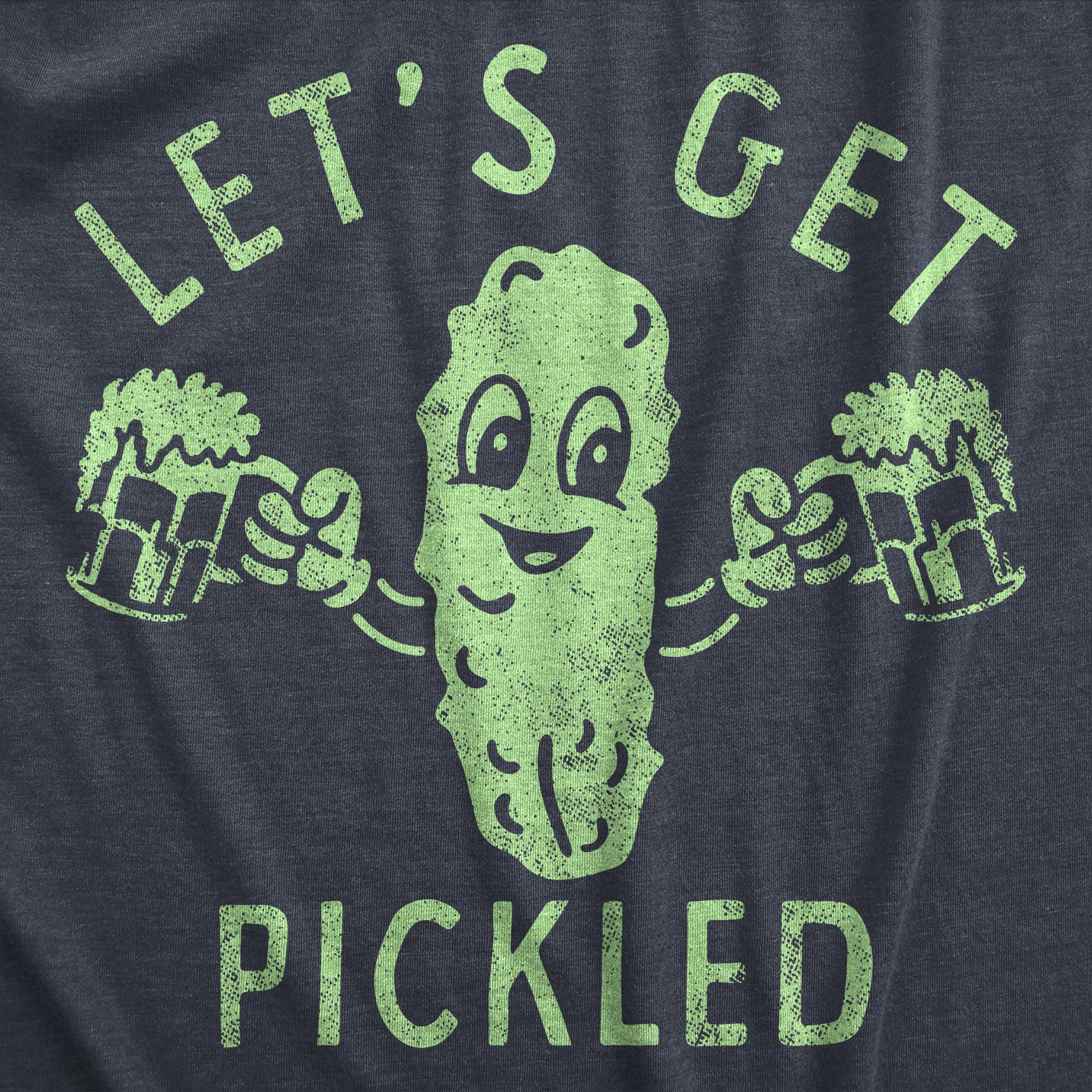 Funny Heather Navy - PICKLED Lets Get Pickled Womens T Shirt Nerdy Drinking Food Tee