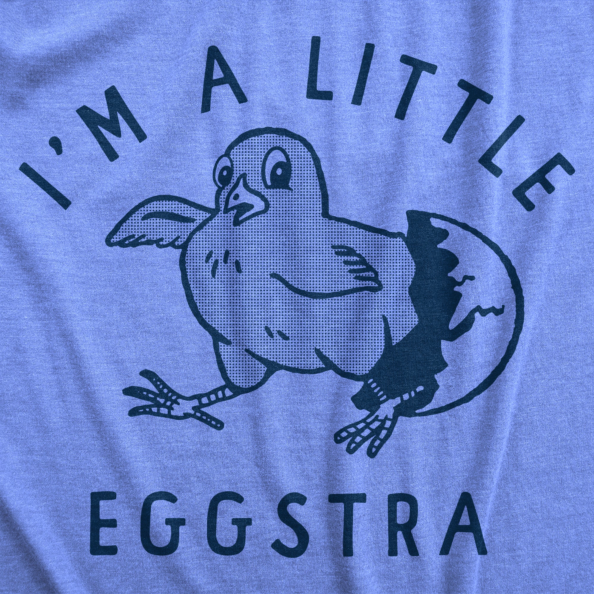 Funny Light Heather Blue - EGGSTRA Im A Little Eggstra Mens T Shirt Nerdy Sarcastic Tee