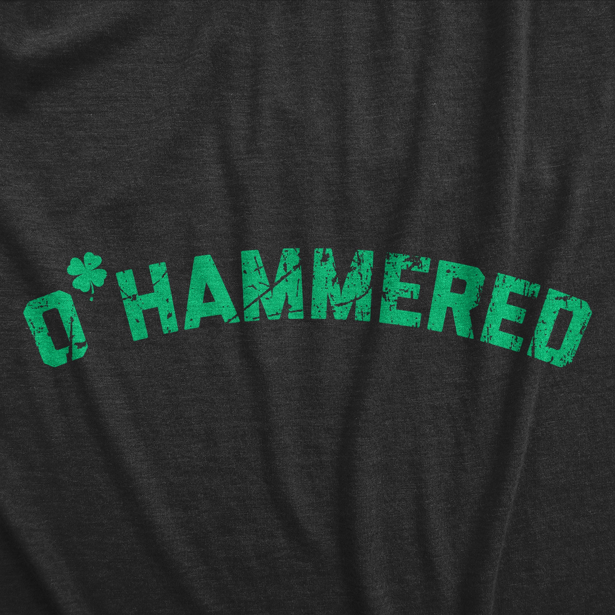Funny Heather Black - HAMMERED OHammered Mens T Shirt Nerdy Saint Patrick's Day Drinking Tee