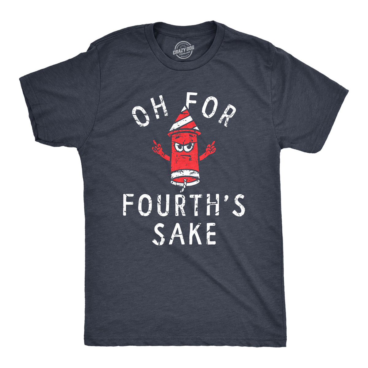 Funny Heather Navy - FOURTHS Oh For Fourths Sake Mens T Shirt Nerdy Fourth Of July Tee