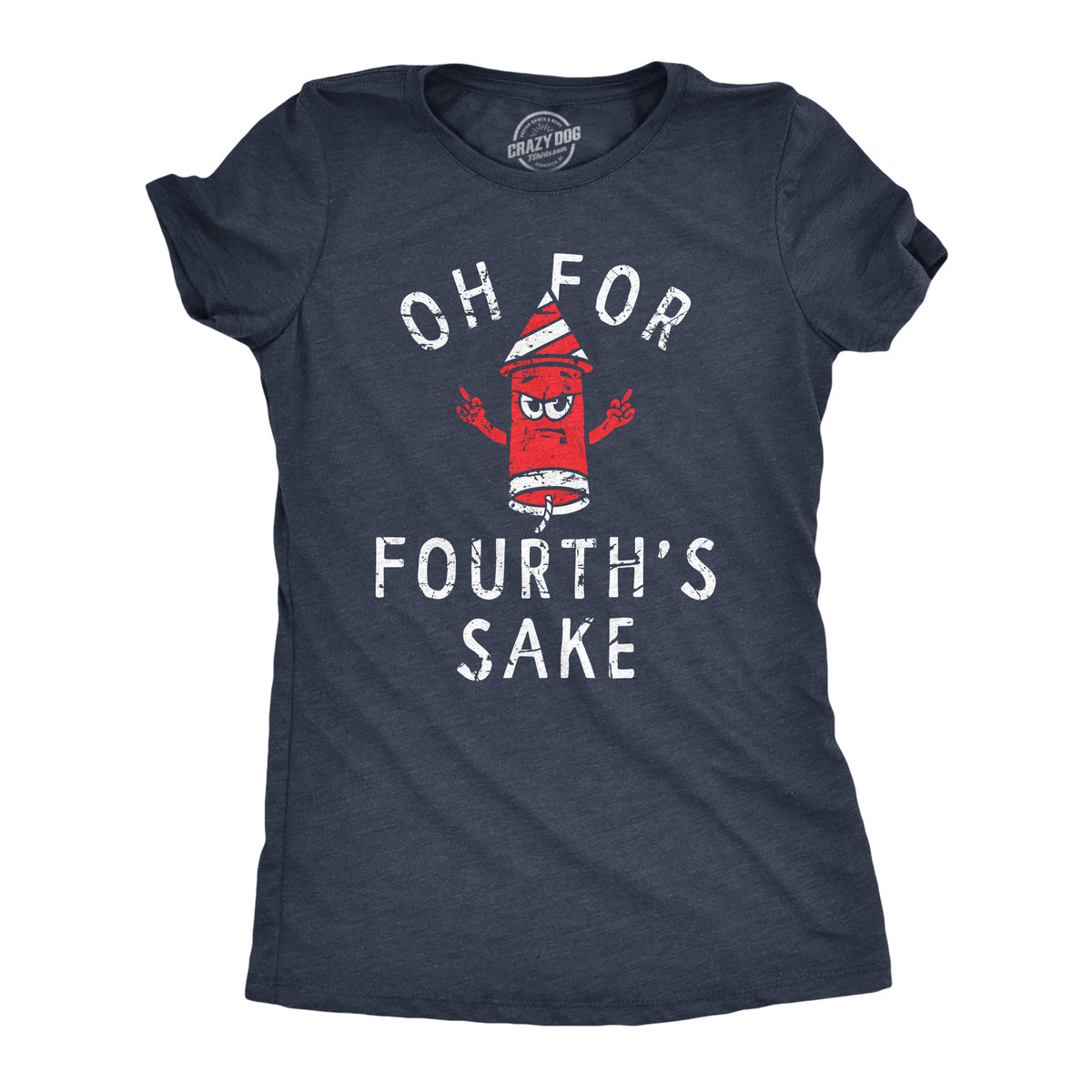 Funny Heather Navy - FOURTHS Oh For Fourths Sake Womens T Shirt Nerdy Fourth Of July Tee