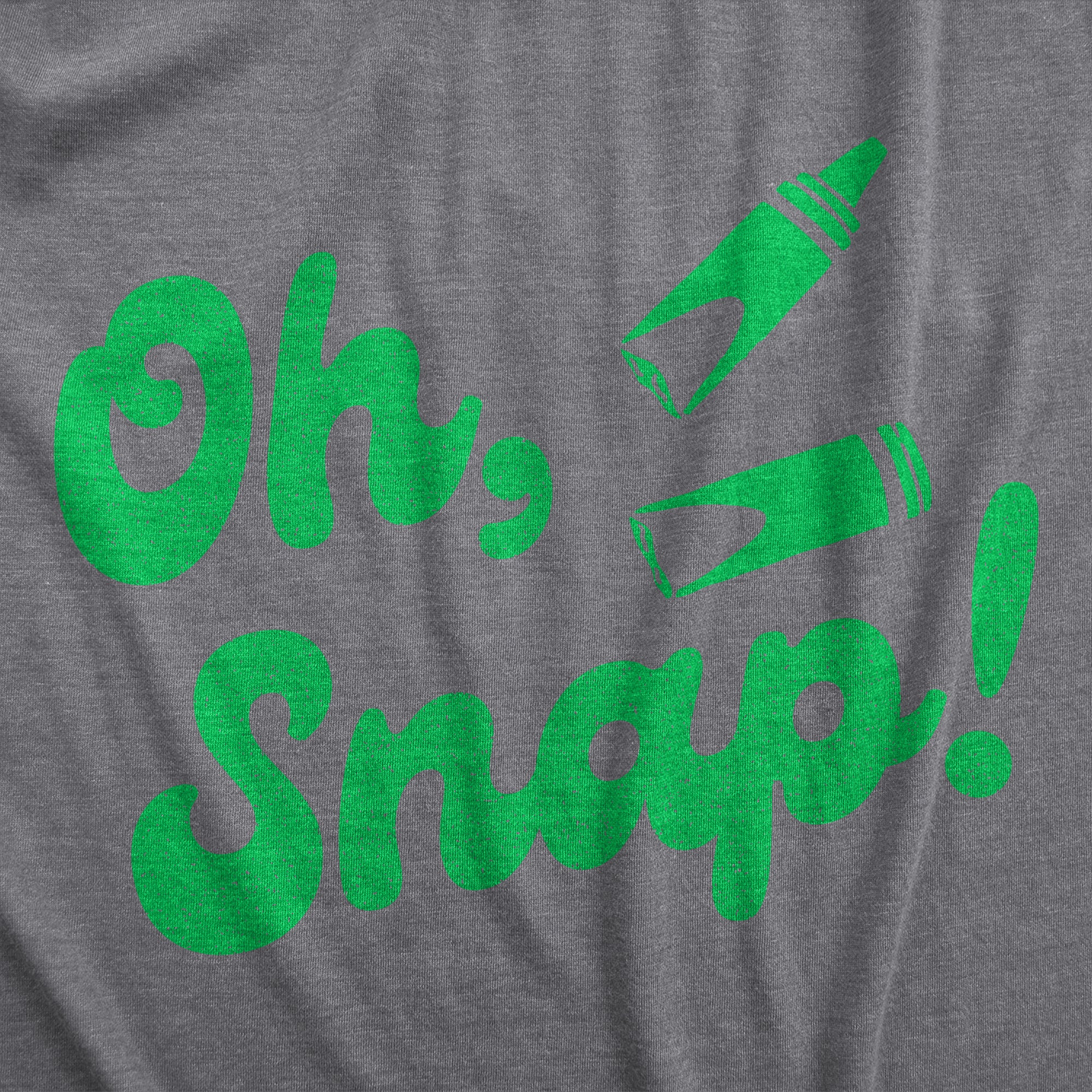 Funny Dark Heather Grey - SNAP Oh Snap Crayons Youth T Shirt Nerdy Sarcastic Tee