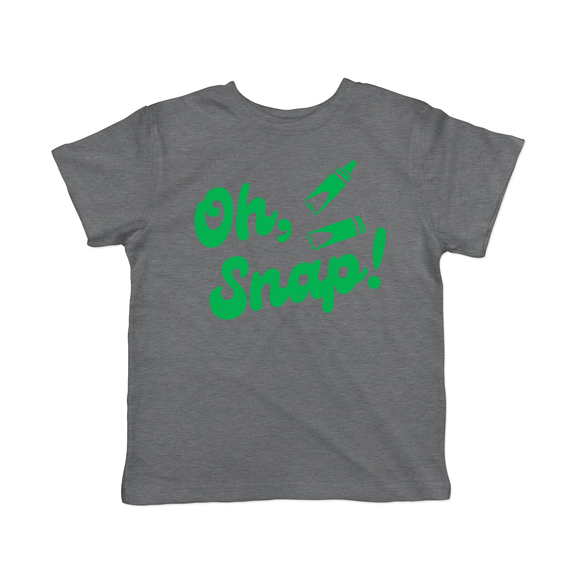 Funny Dark Heather Grey - SNAP Oh Snap Crayons Toddler T Shirt Nerdy Sarcastic Tee