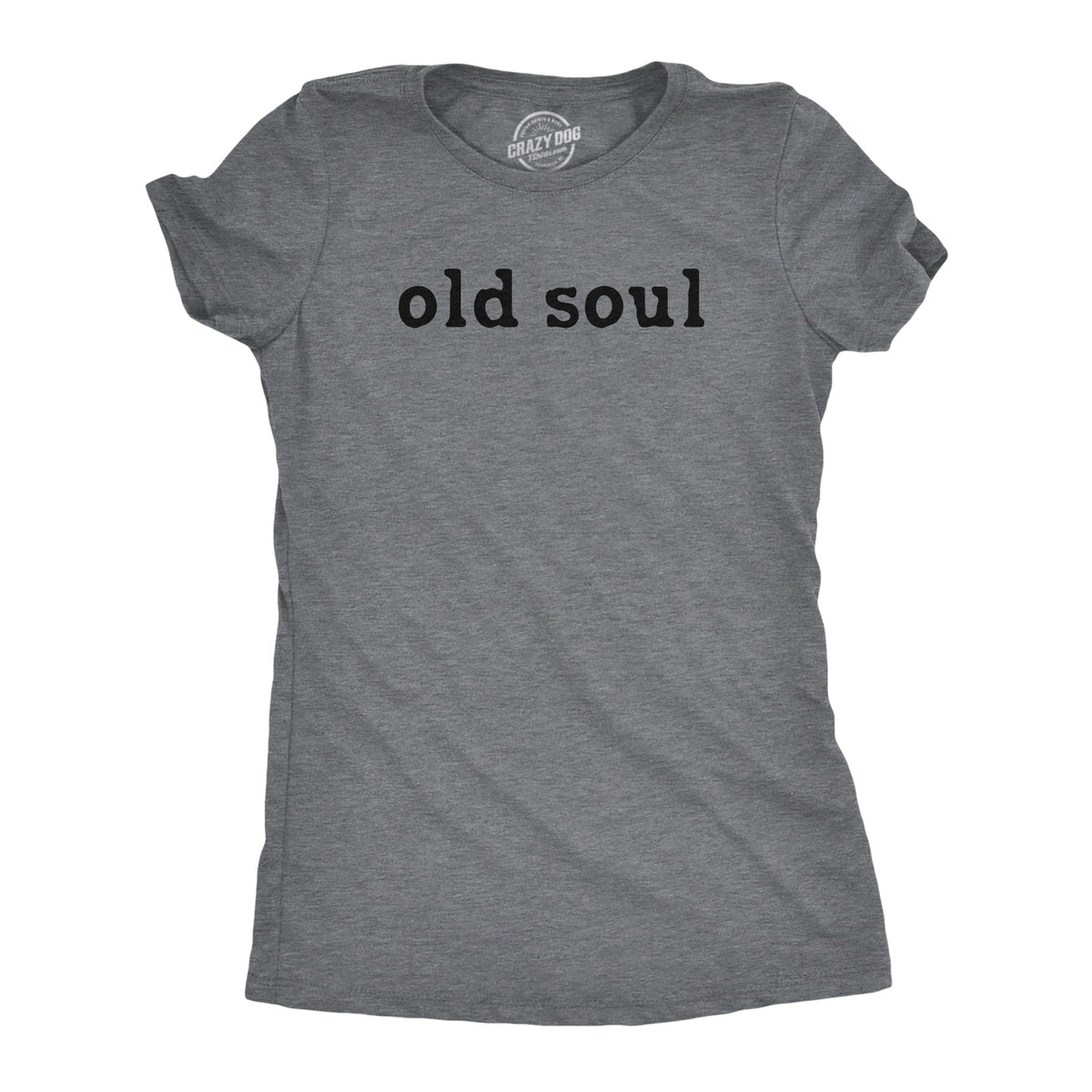 Funny Dark Heather Grey - SOUL Old Soul Womens T Shirt Nerdy retro Tee
