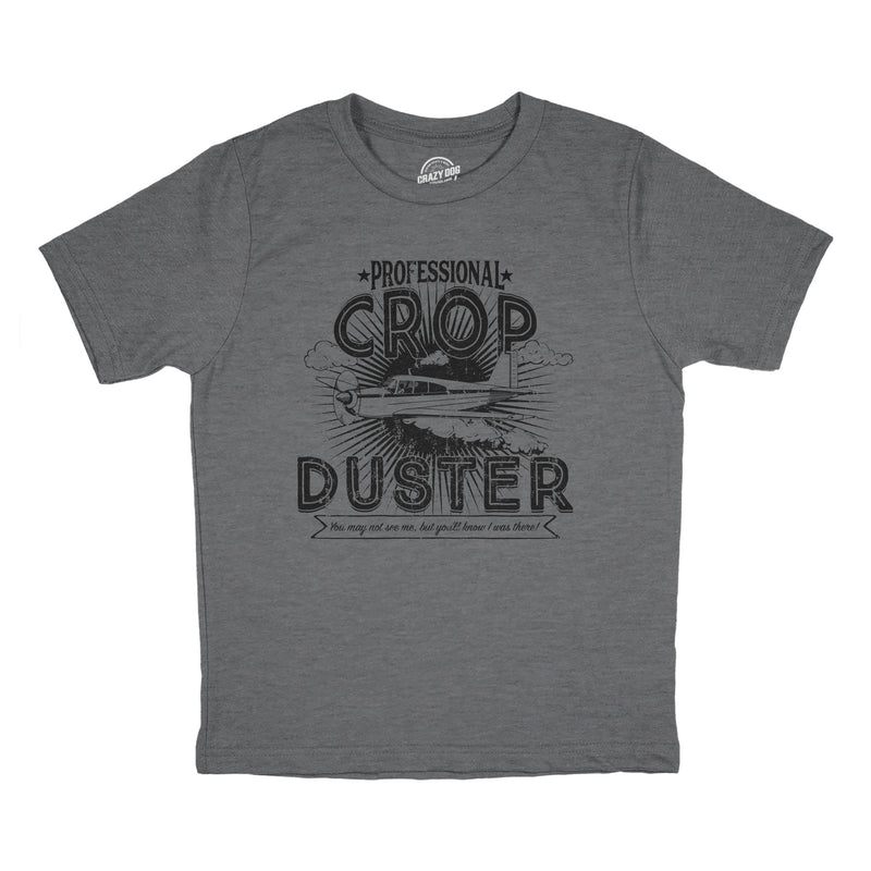 Professional Crop Duster Youth T Shirt - Crazy Dog T-Shirts