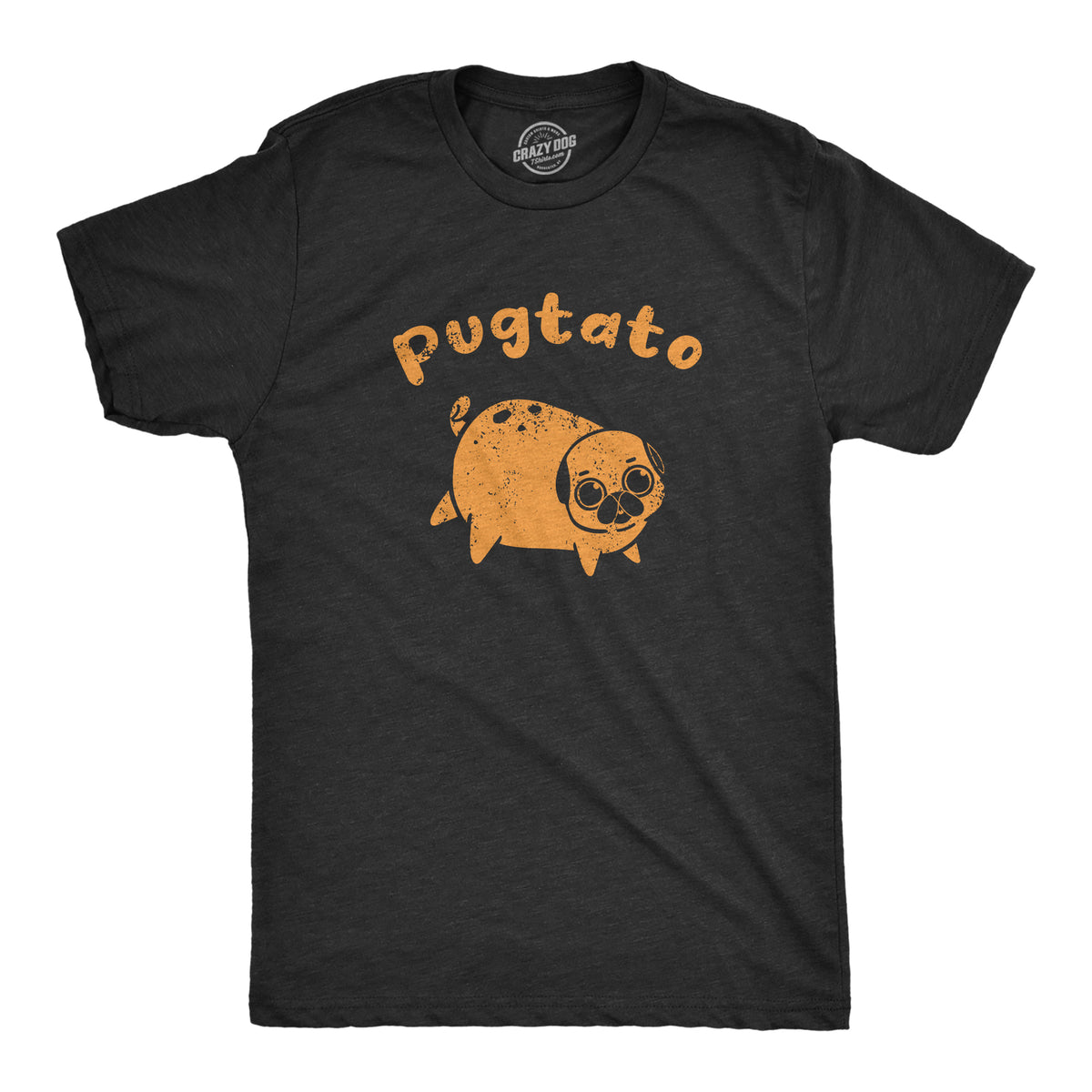 Funny Heather Black - PUGTATO Pugtato Mens T Shirt Nerdy Dog Food Tee
