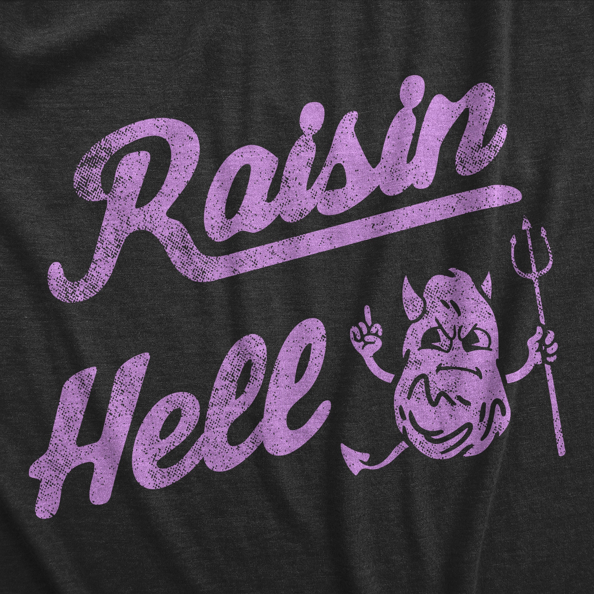 Funny Heather Black - RAISIN Raisin Hell Womens T Shirt Nerdy Food sarcastic Tee