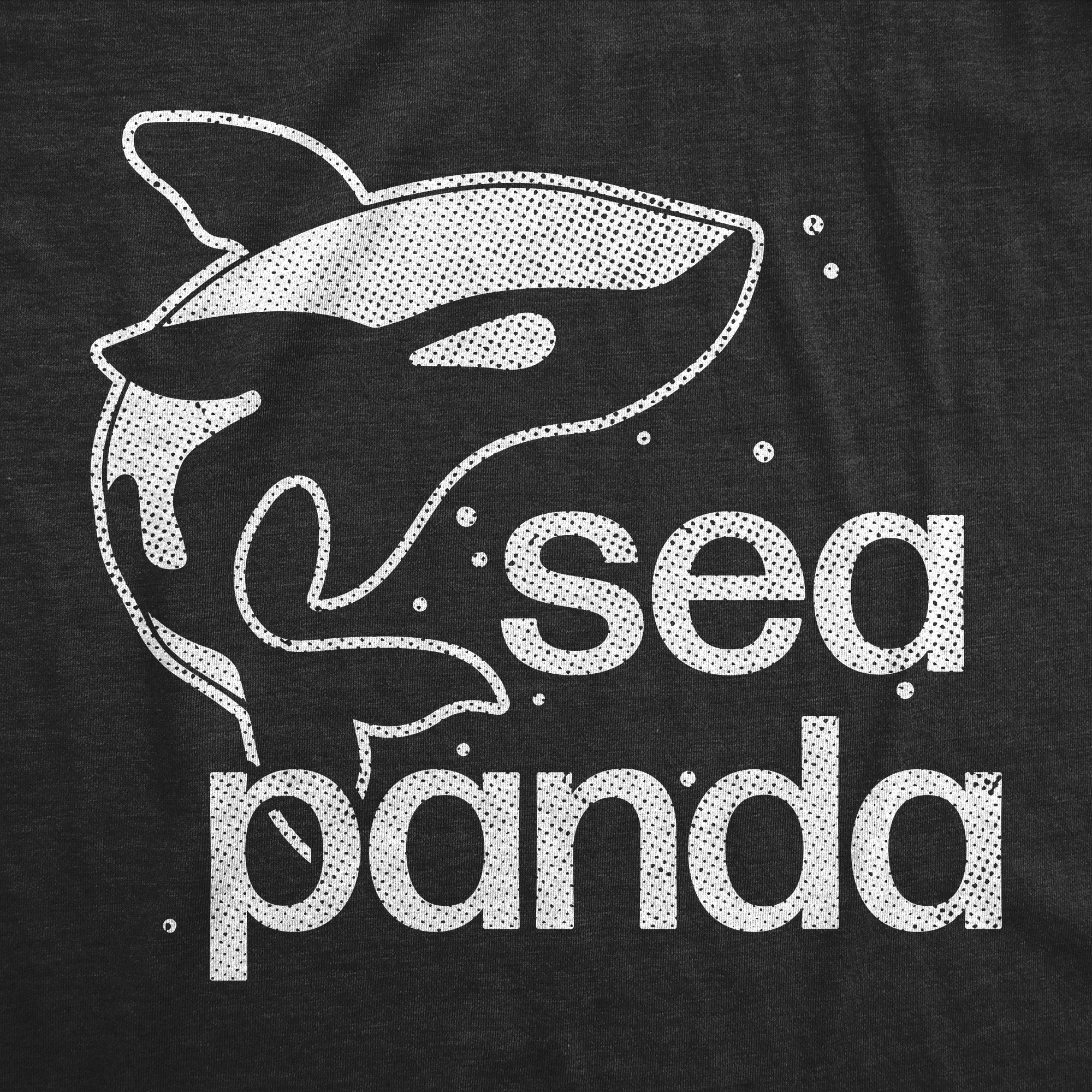 Funny Heather Black - PANDA Sea Panda Mens T Shirt Nerdy Animal Sarcastic Tee