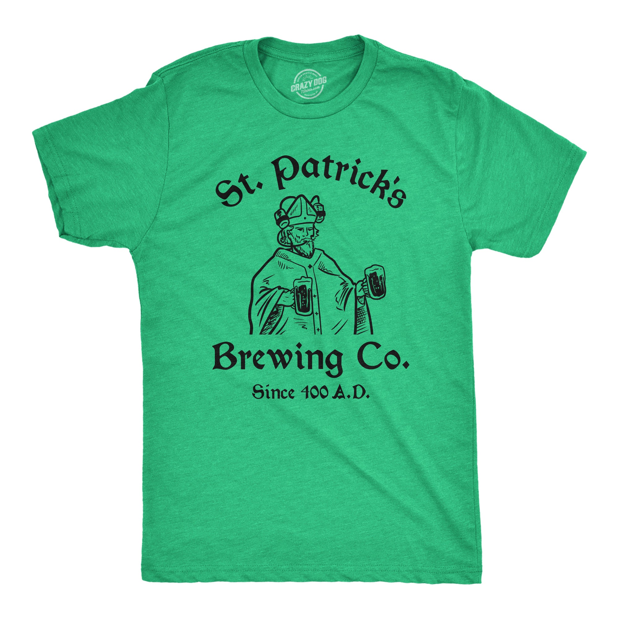 Funny Heather Green - BREWING St Patricks Brewing Co Mens T Shirt Nerdy Saint Patrick's Day Drinking Beer Tee