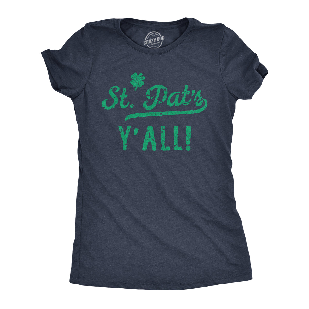 Funny Heather Navy - ST.PATS St Pats Yall Womens T Shirt Nerdy Saint Patrick&#39;s Day Tee