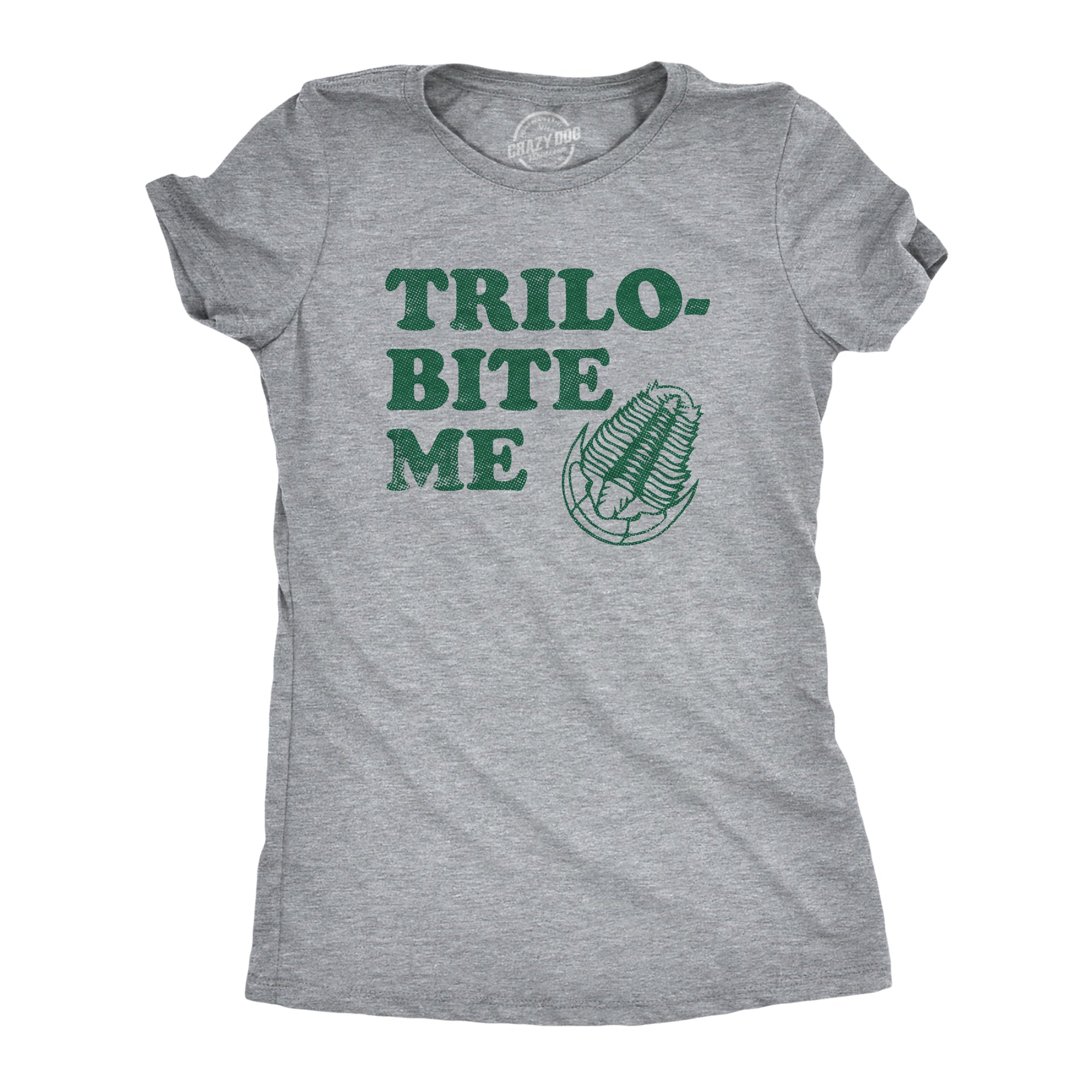 Funny Light Heather Grey - TRILOBITE Trilo Bite Me Womens T Shirt Nerdy Animal sarcastic Tee