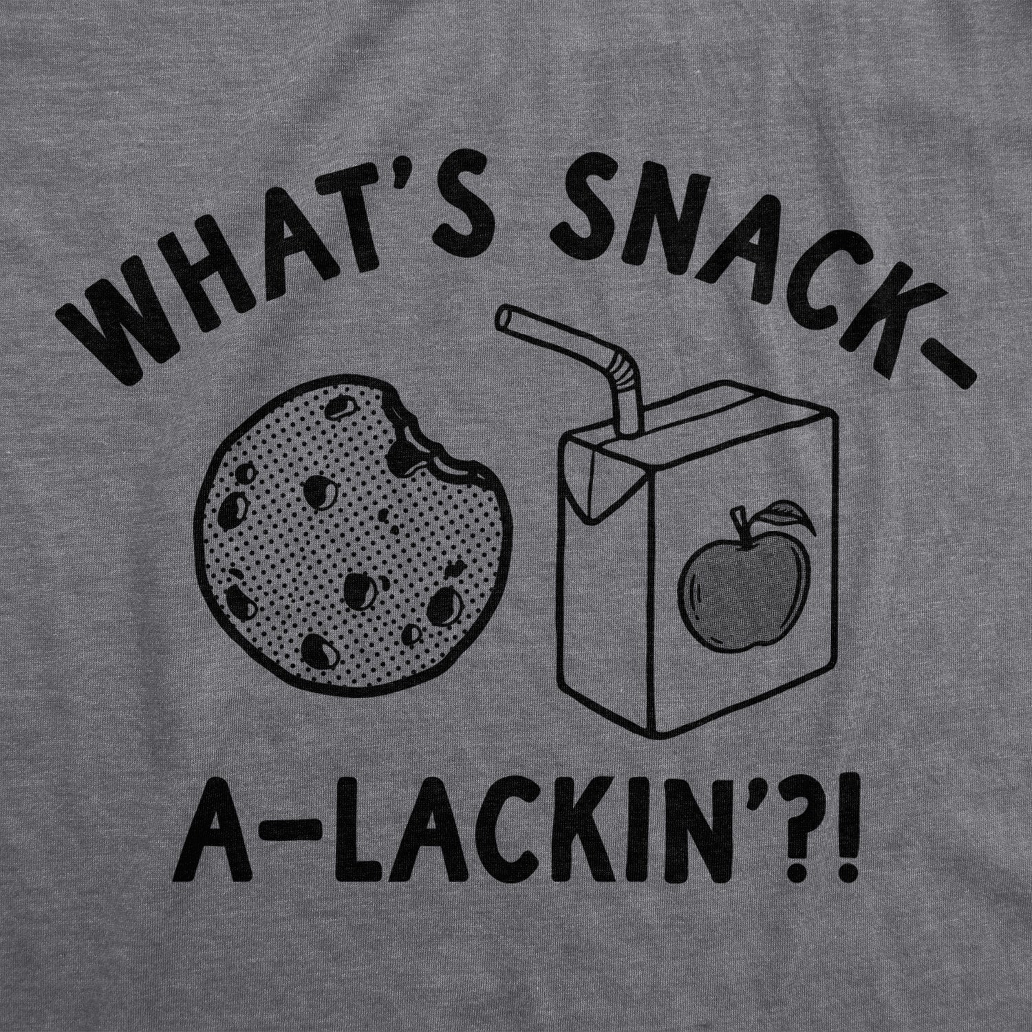 Funny Dark Heather Grey - SNACK Whats Snack A Lackin Youth T Shirt Nerdy Food Tee