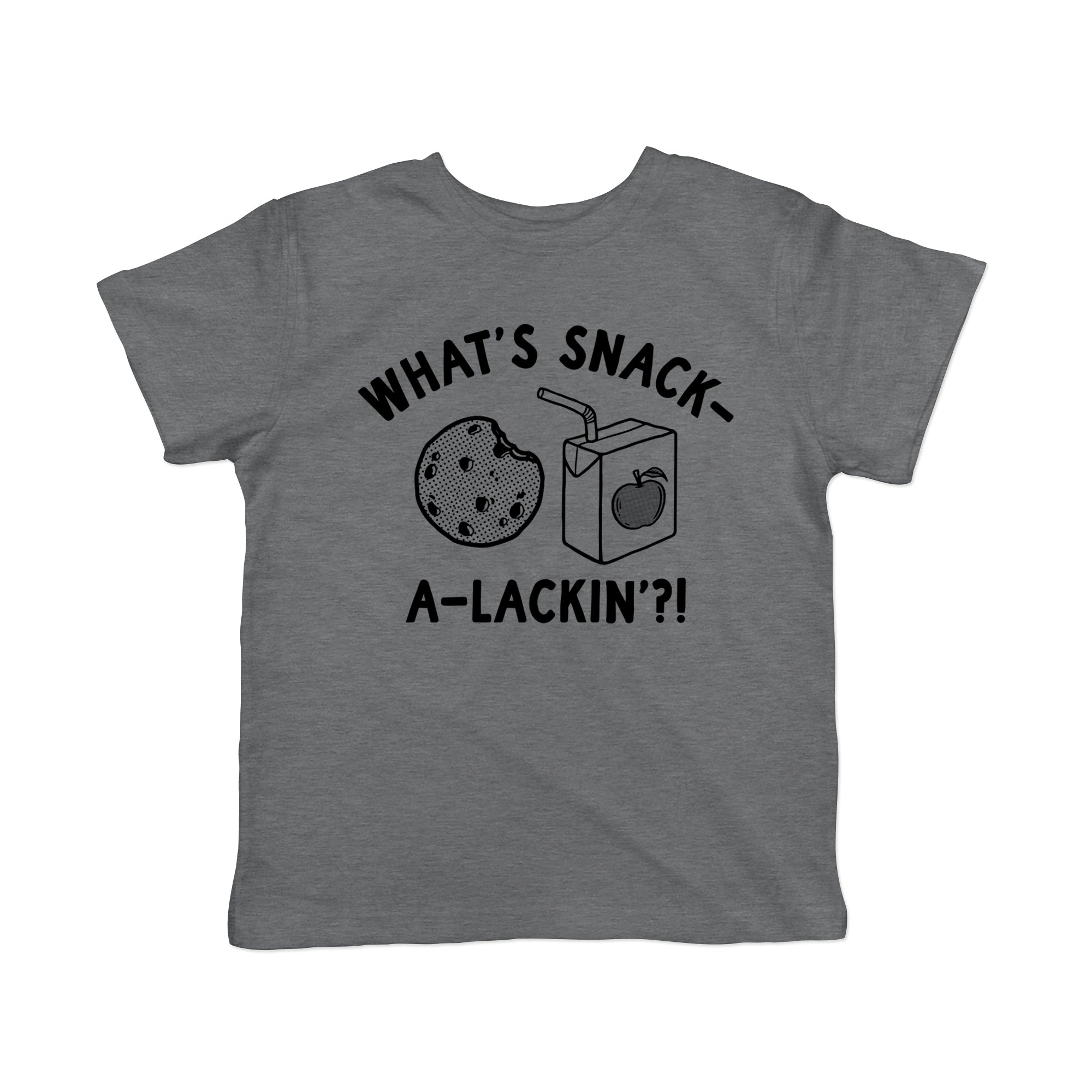Funny Dark Heather Grey - SNACK Whats Snack A Lackin Toddler T Shirt Nerdy Food Tee