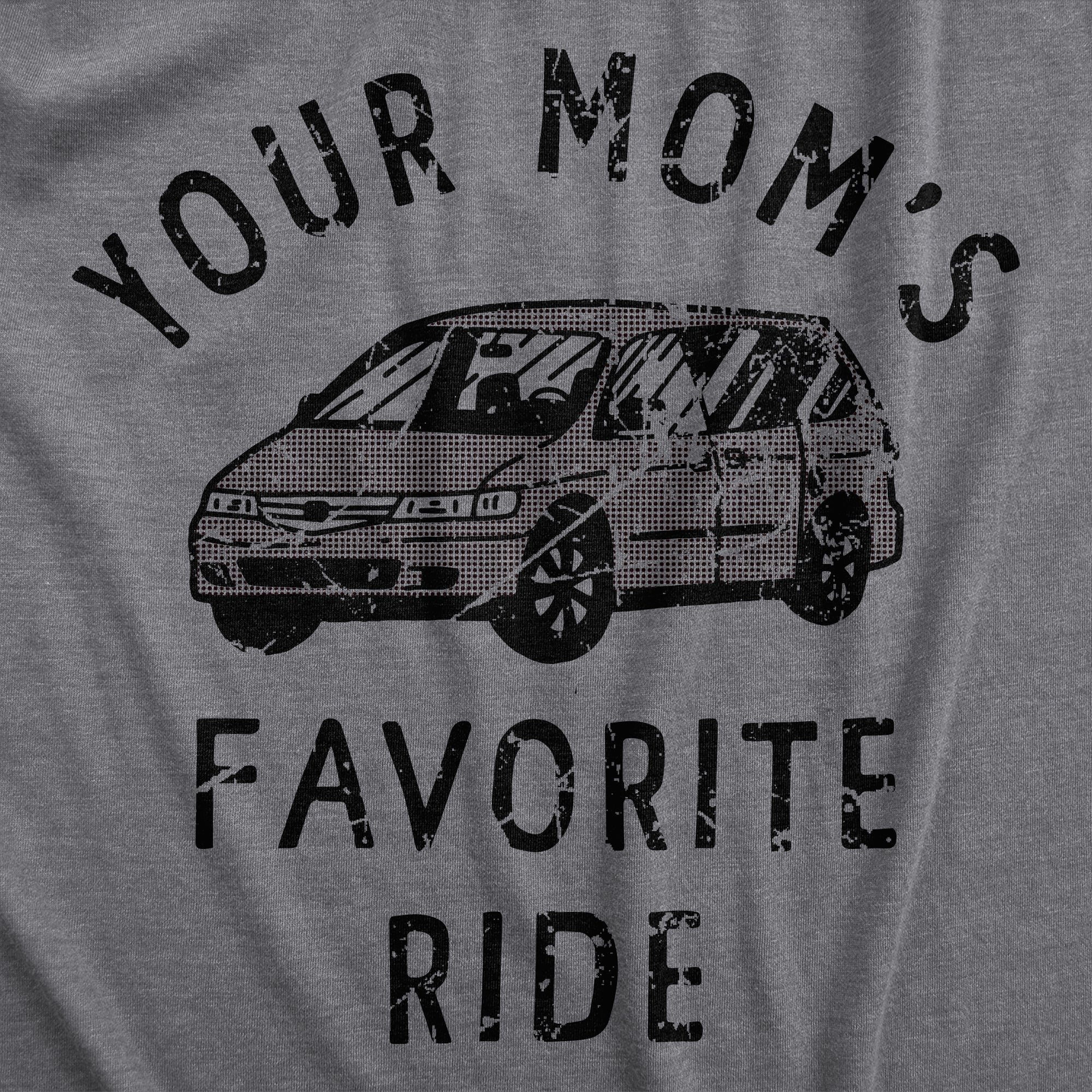 Funny Dark Heather Grey - RIDE Your Moms Favorite Ride Mens T Shirt Nerdy Sarcastic Tee