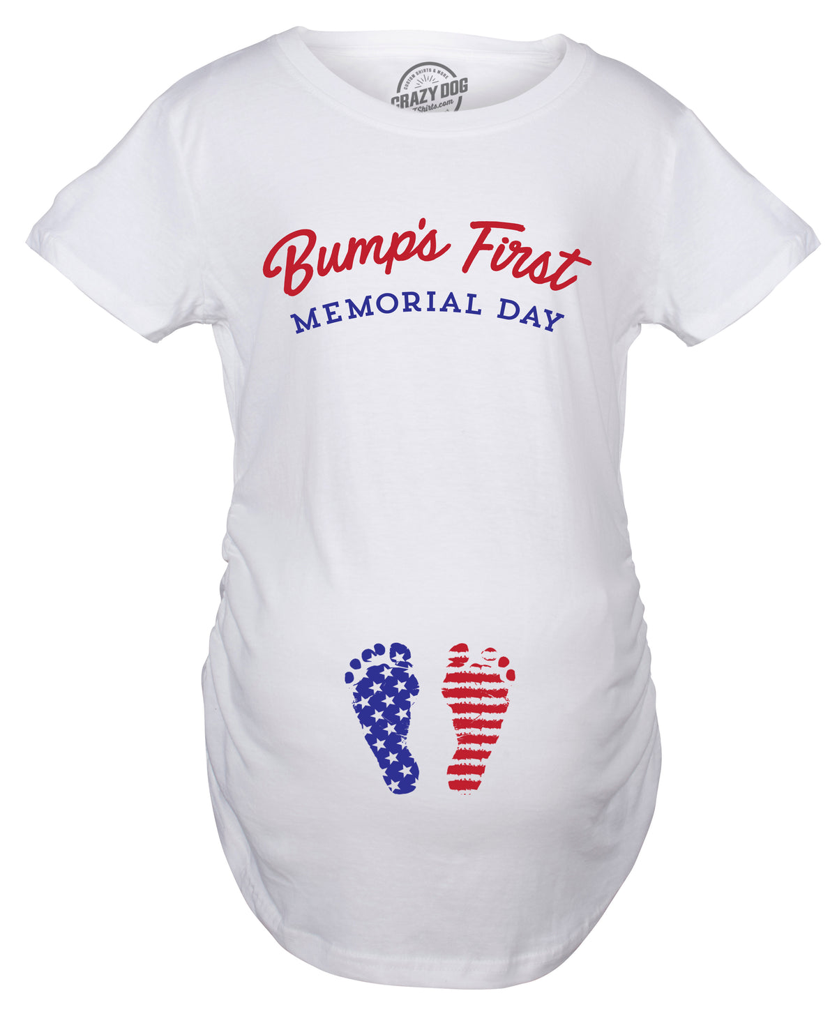 Funny White Bump&#39;s First Memorial Day Maternity T Shirt Nerdy Memorial Day Tee
