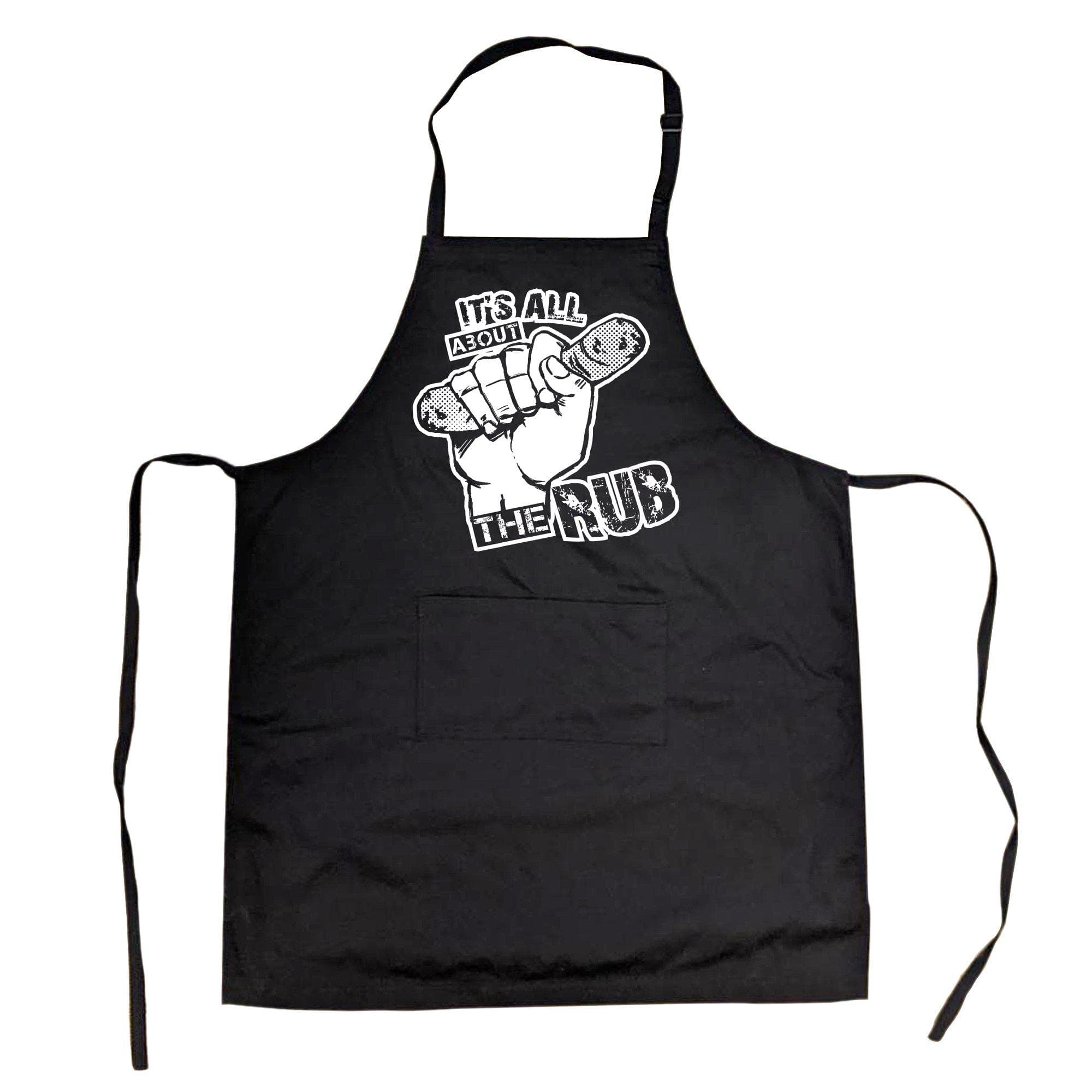 All About The Rub Cookout Apron - Crazy Dog T-Shirts