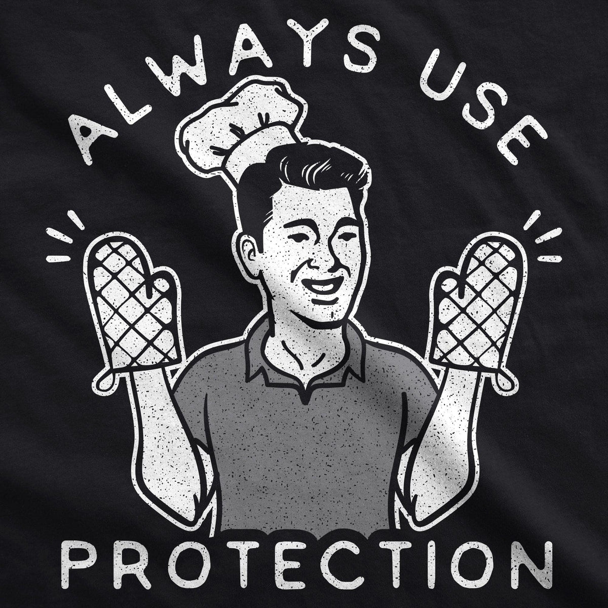 Always Use Protection Man Cookout Apron - Crazy Dog T-Shirts