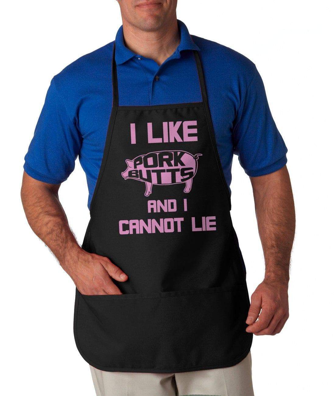 I Like Pork Butts Cookout Apron - Crazy Dog T-Shirts