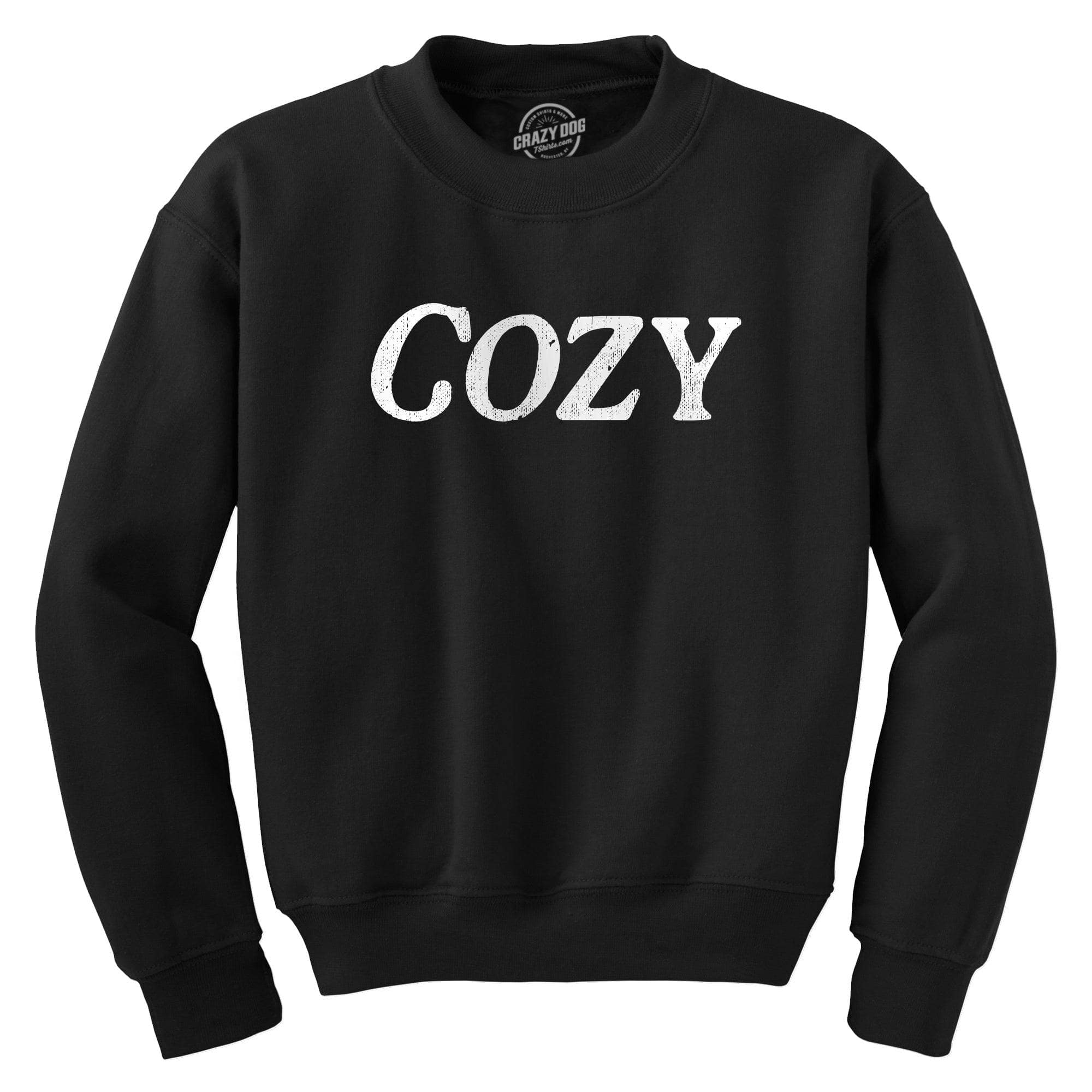 Cozy Crew Neck Sweatshirt  -  Crazy Dog T-Shirts