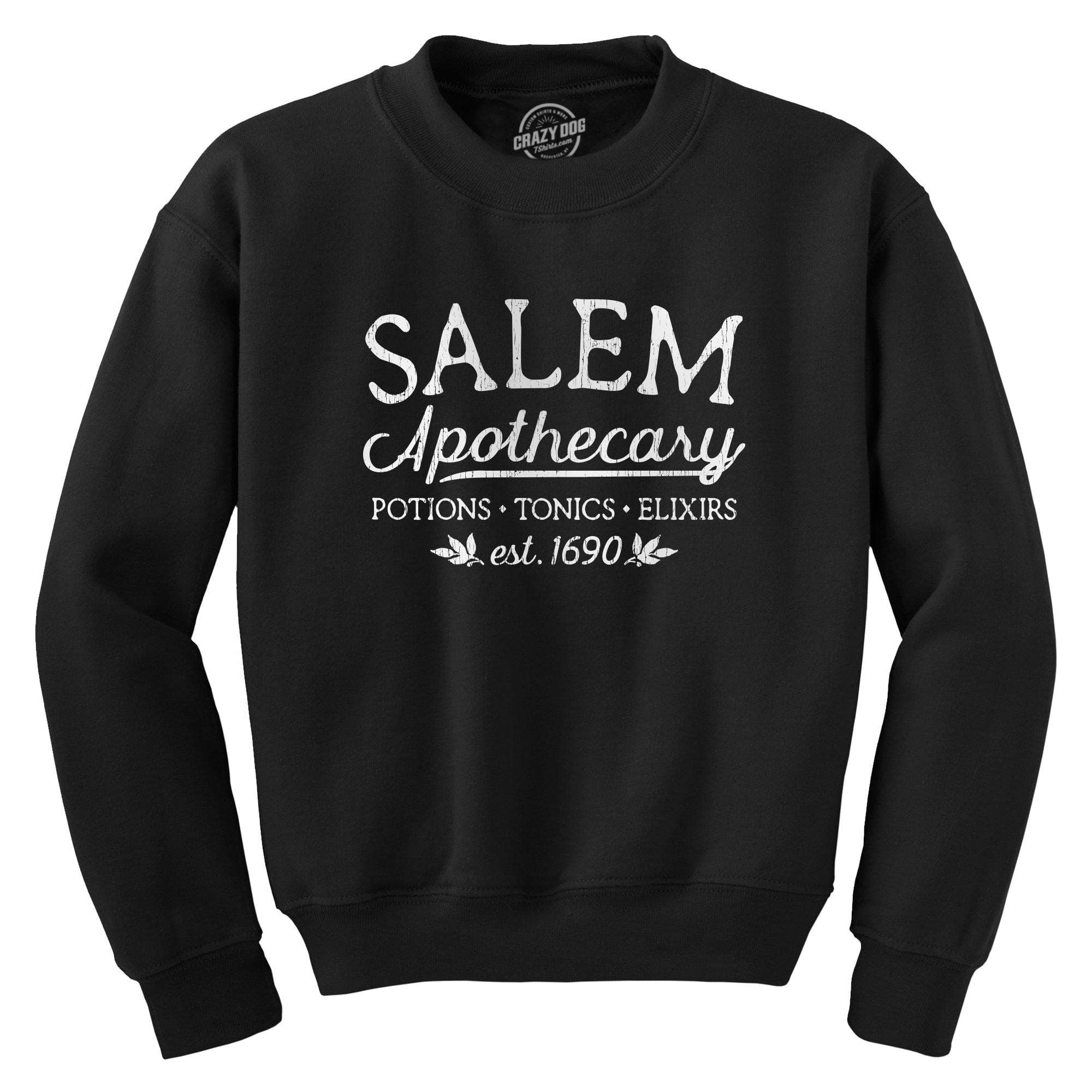 Salem Apothecary Crew Neck Sweatshirt - Crazy Dog T-Shirts