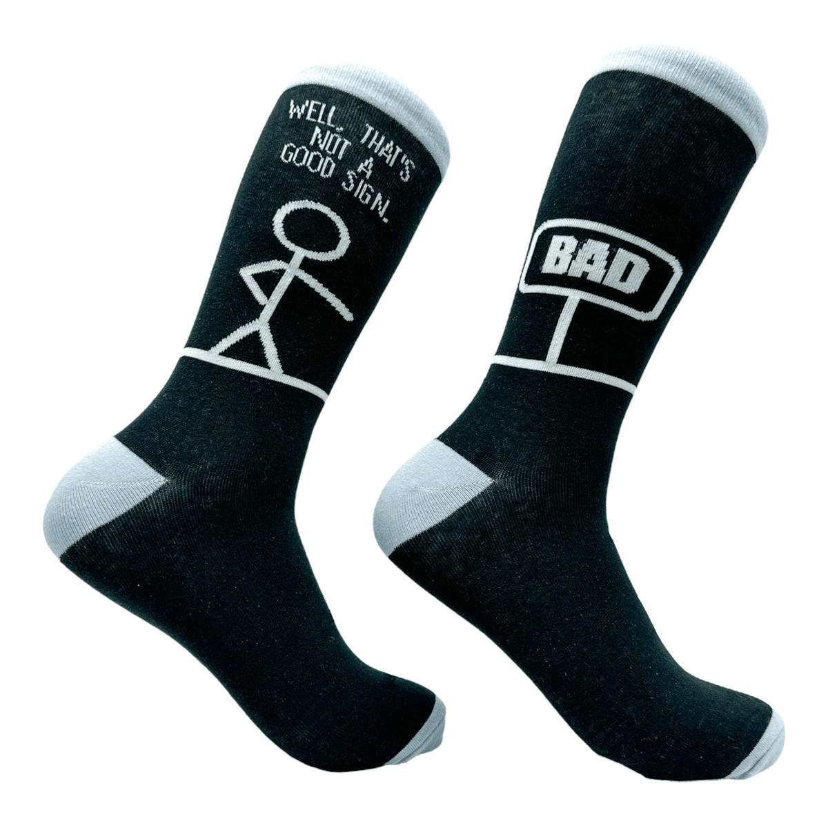 Men&#39;s Bad Sign Socks  -  Crazy Dog T-Shirts
