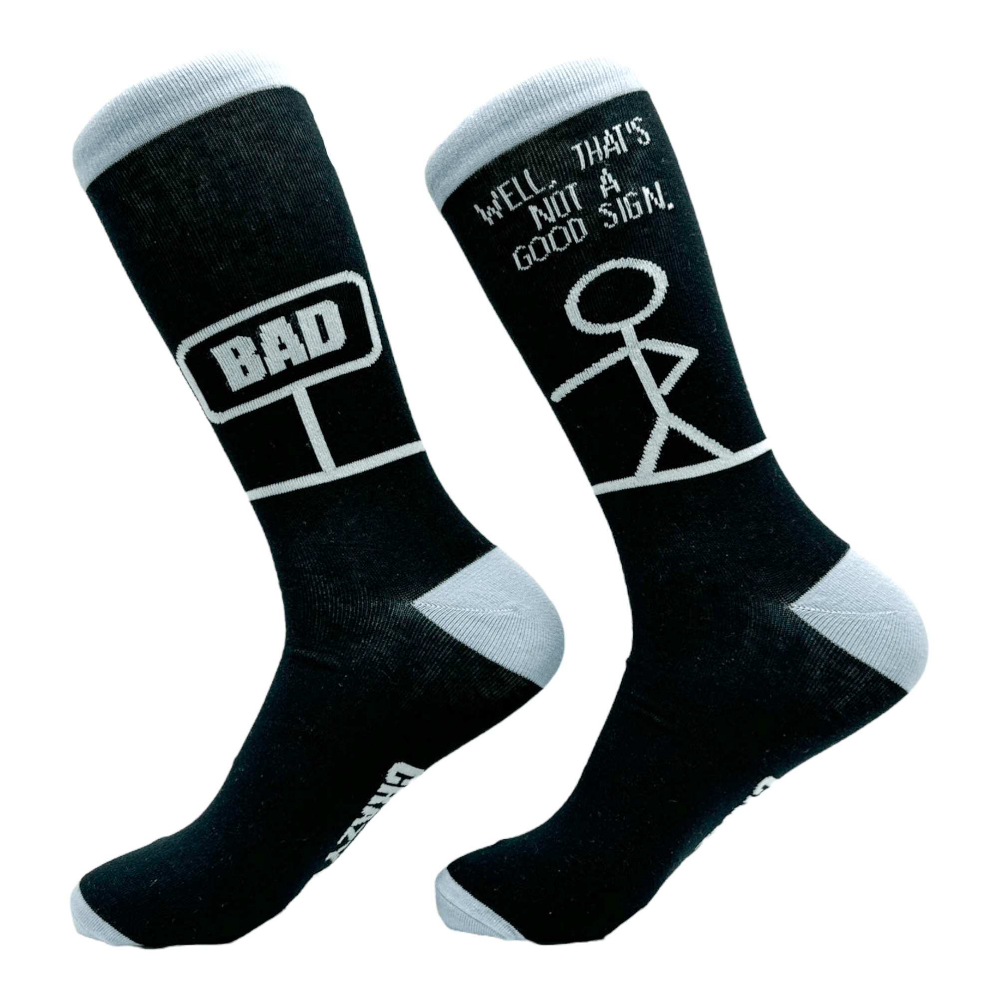 Men's Bad Sign Socks  -  Crazy Dog T-Shirts